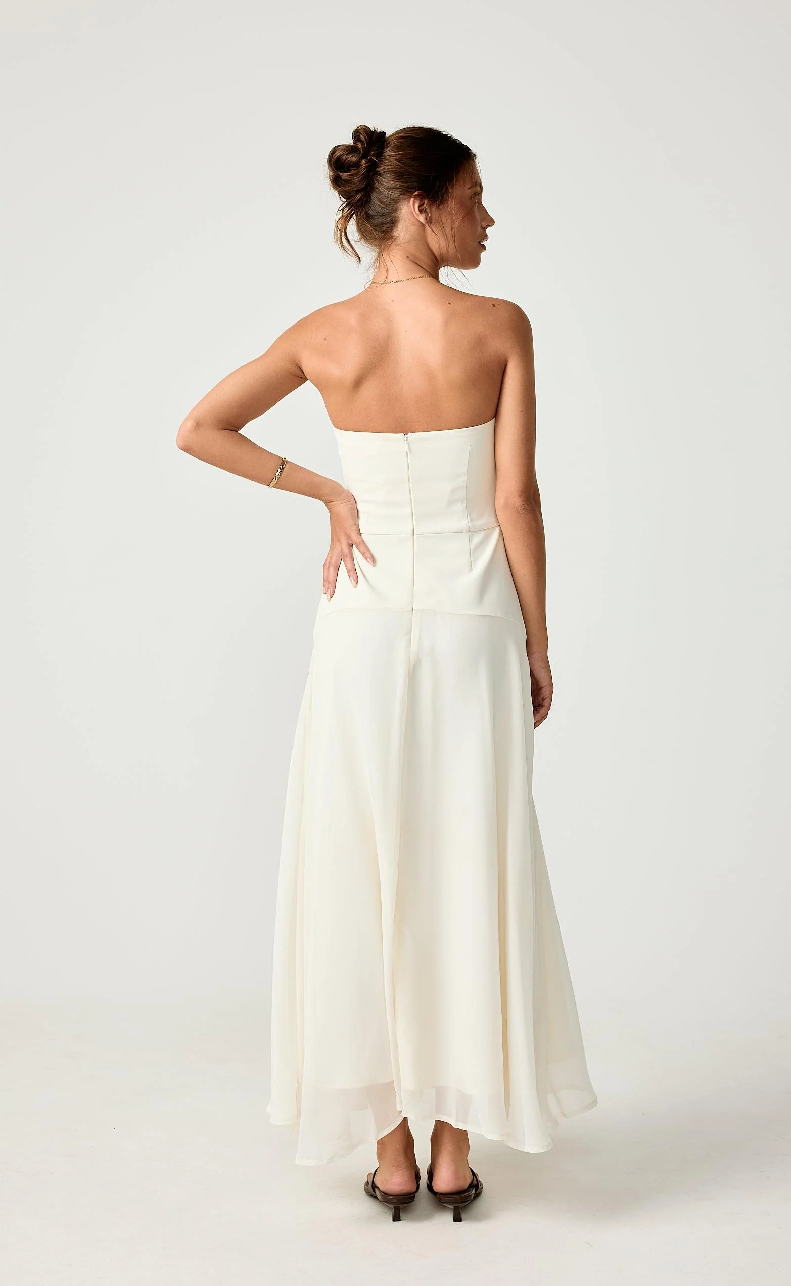 Stella Midi Dress (Cream) - Image 8