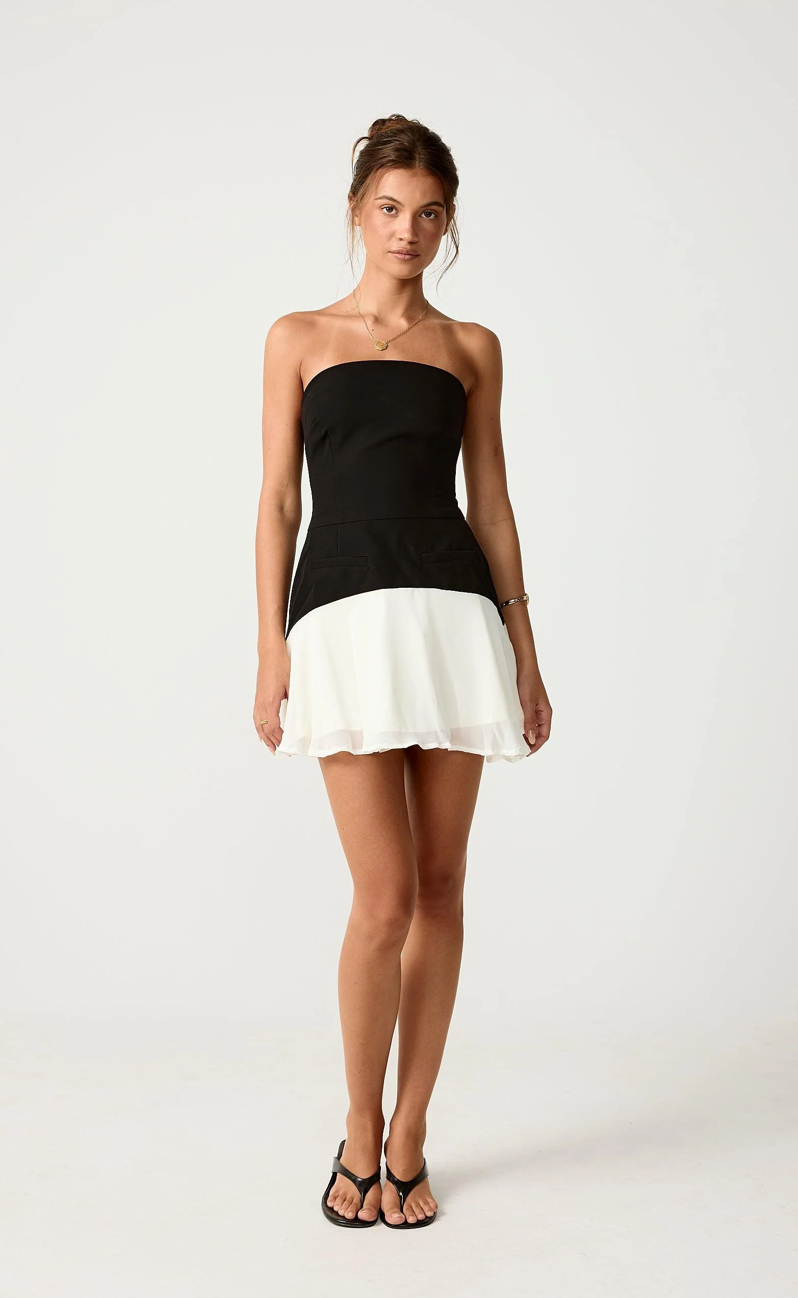 Stella Mini Dress (Black/Cream) - Image 5