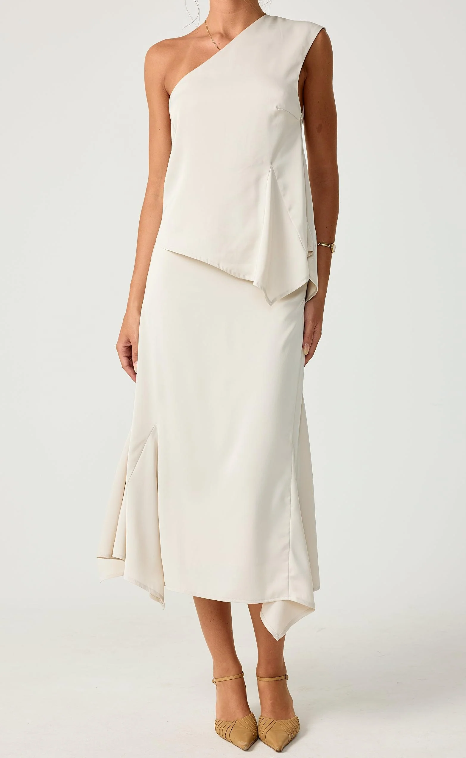 Stolen Glances Midi Skirt (Oat) - Image 2