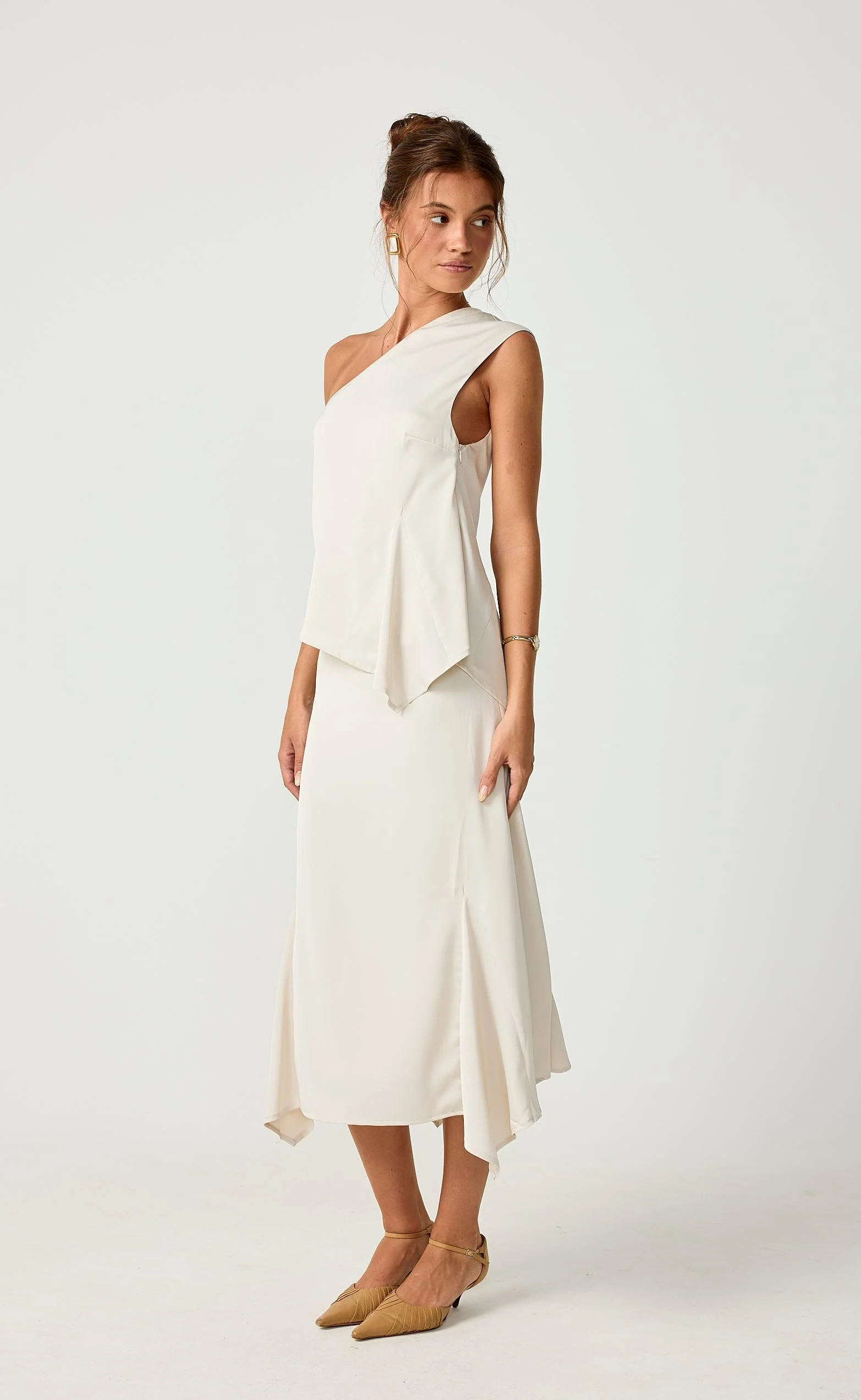 Stolen Glances Midi Skirt (Oat) - Image 7