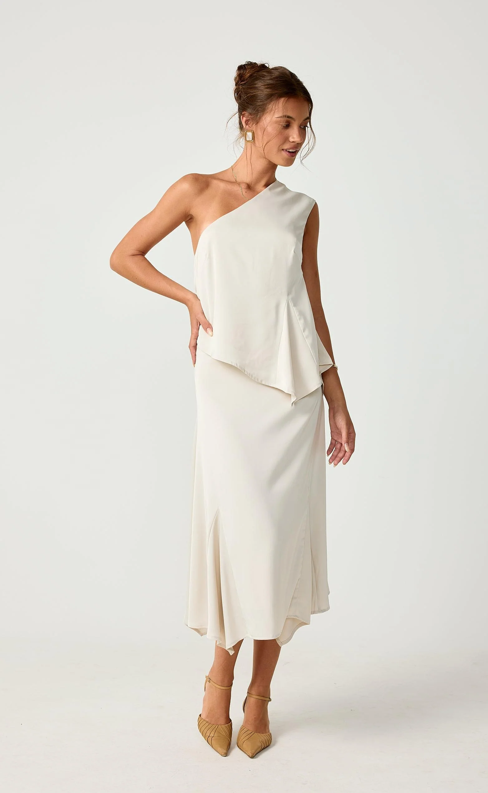 Stolen Glances Midi Skirt (Oat) - Image 8