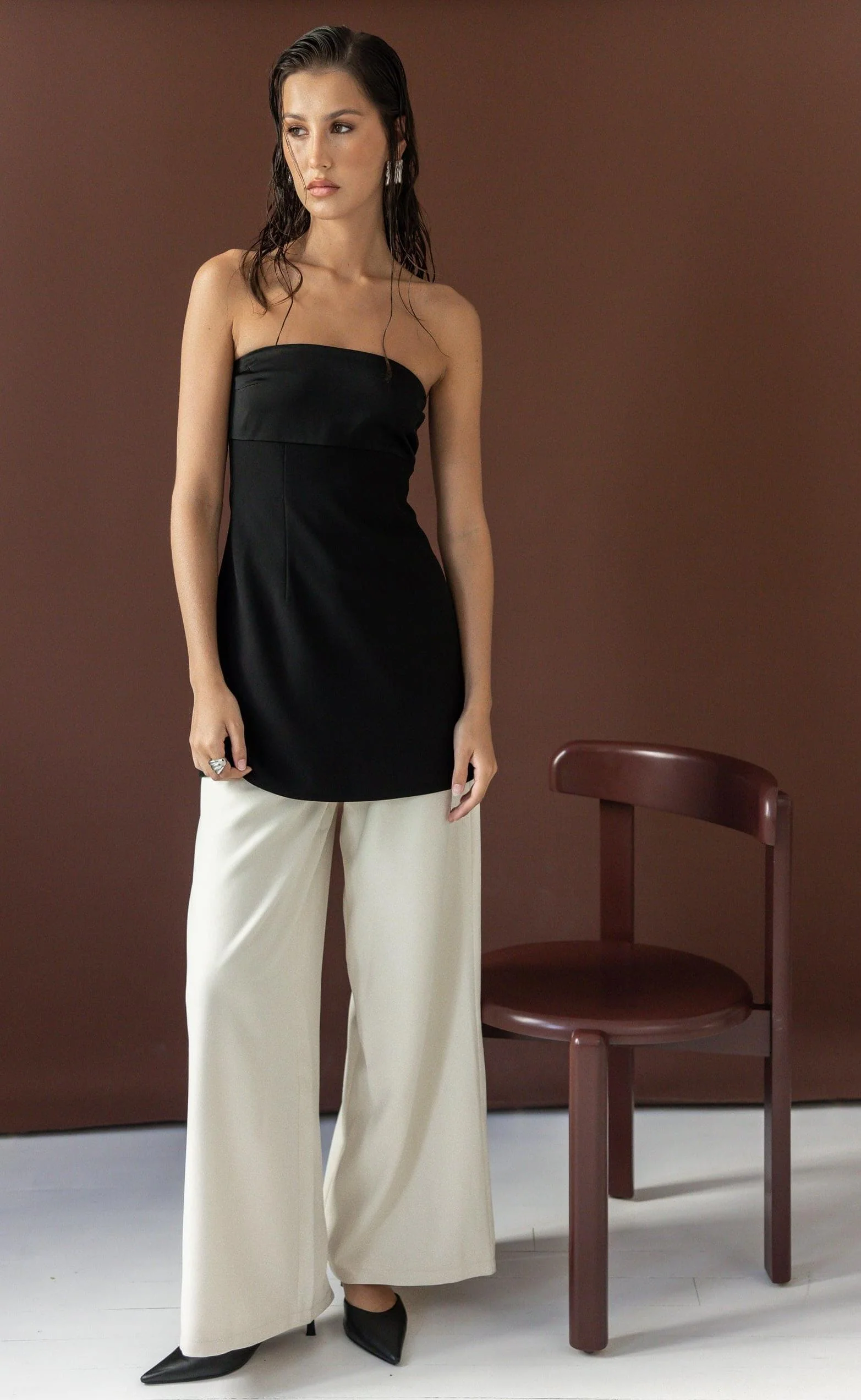 Suki Mini Dress (Black) - Image 4