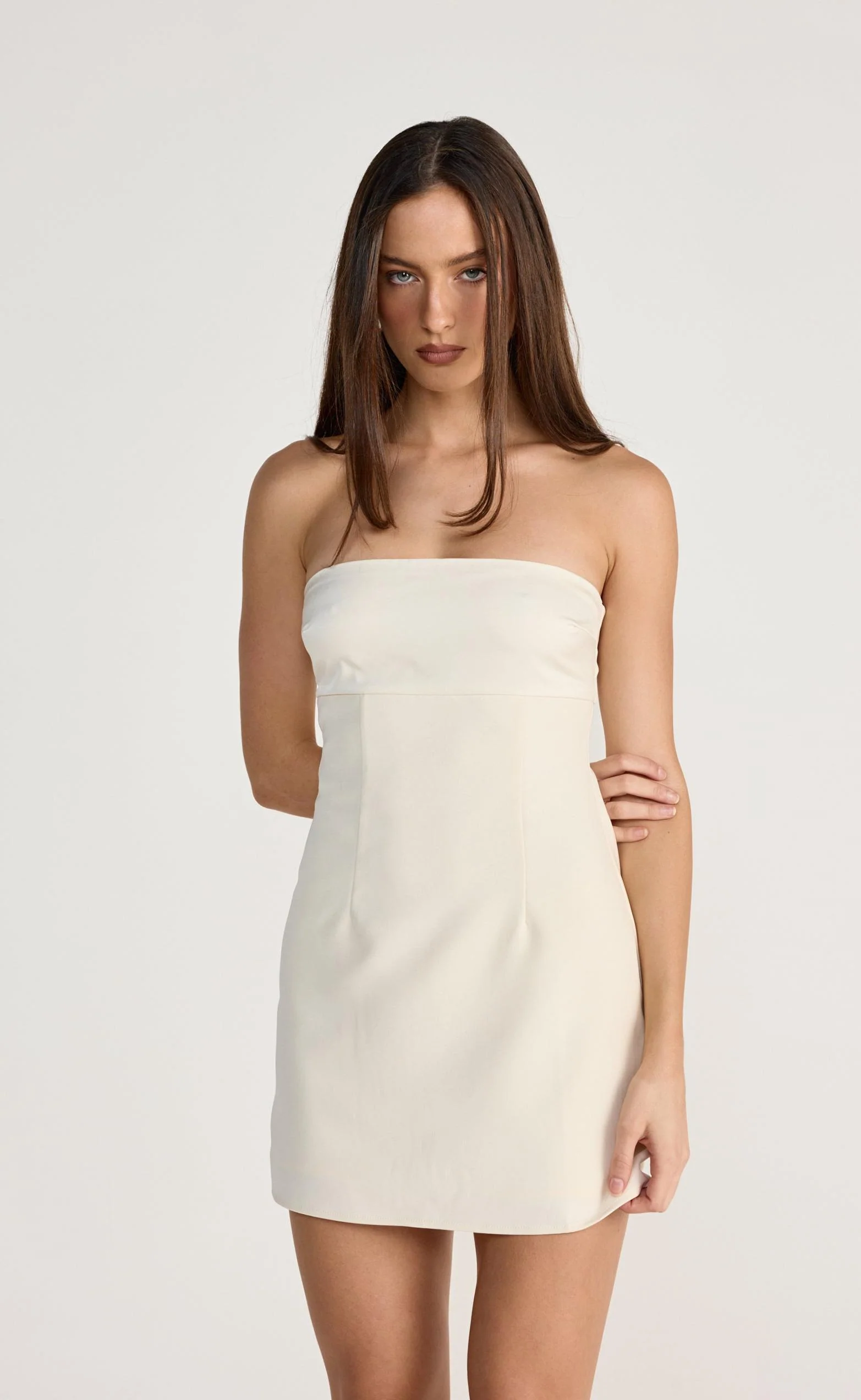 Suki Mini Dress (Cream) - Image 3