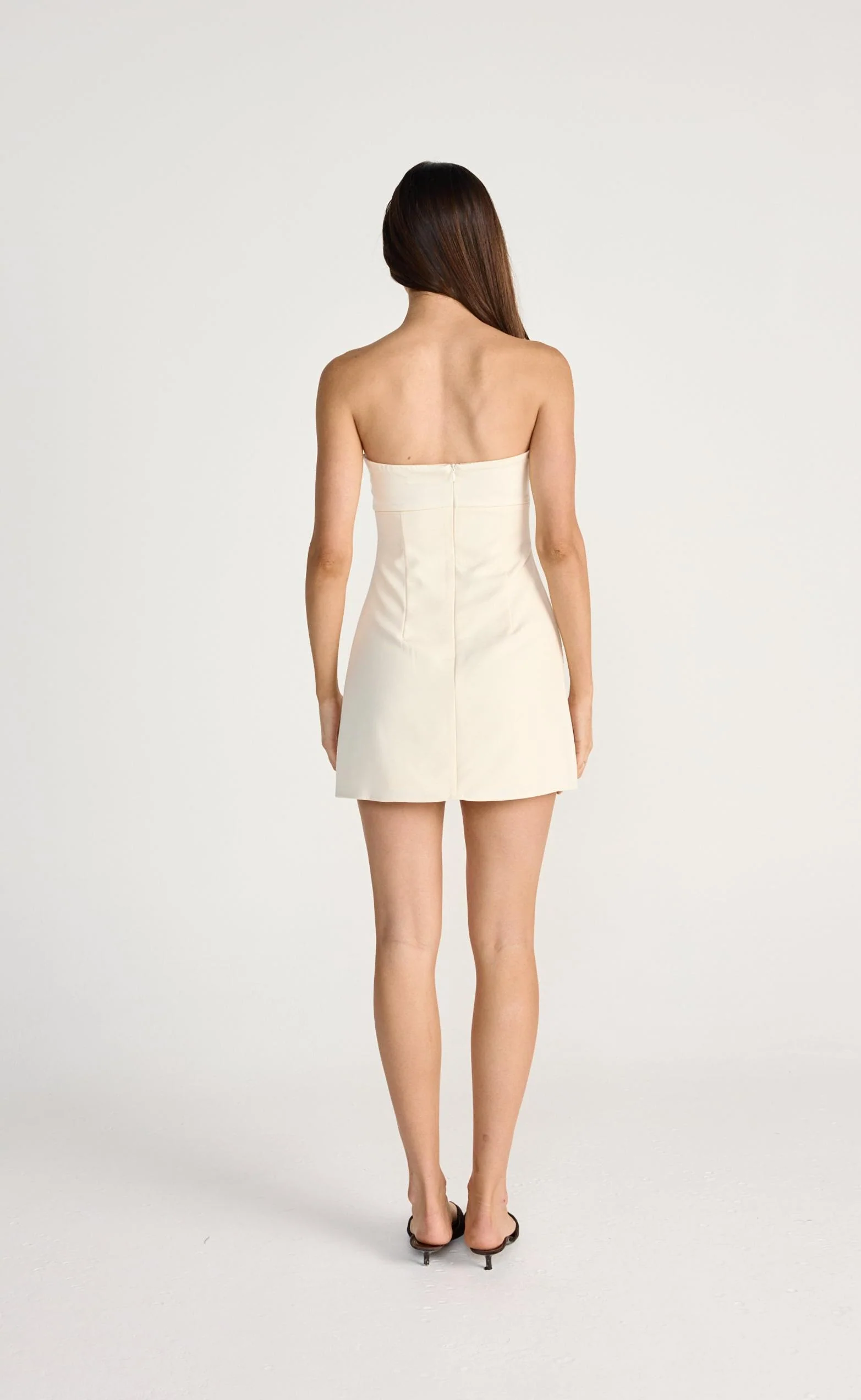 Suki Mini Dress (Cream) - Image 4
