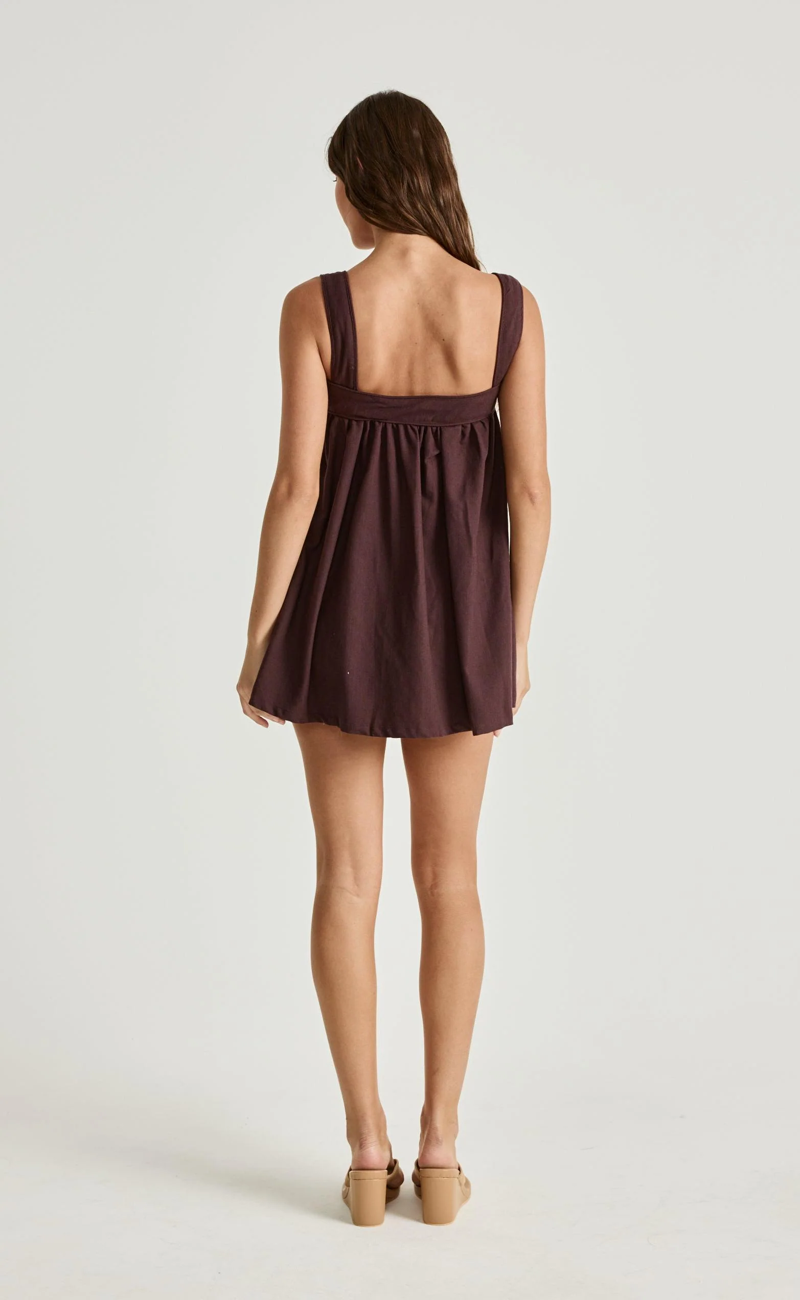 Sutton Mini Dress (Dark Mahogany) - Image 2
