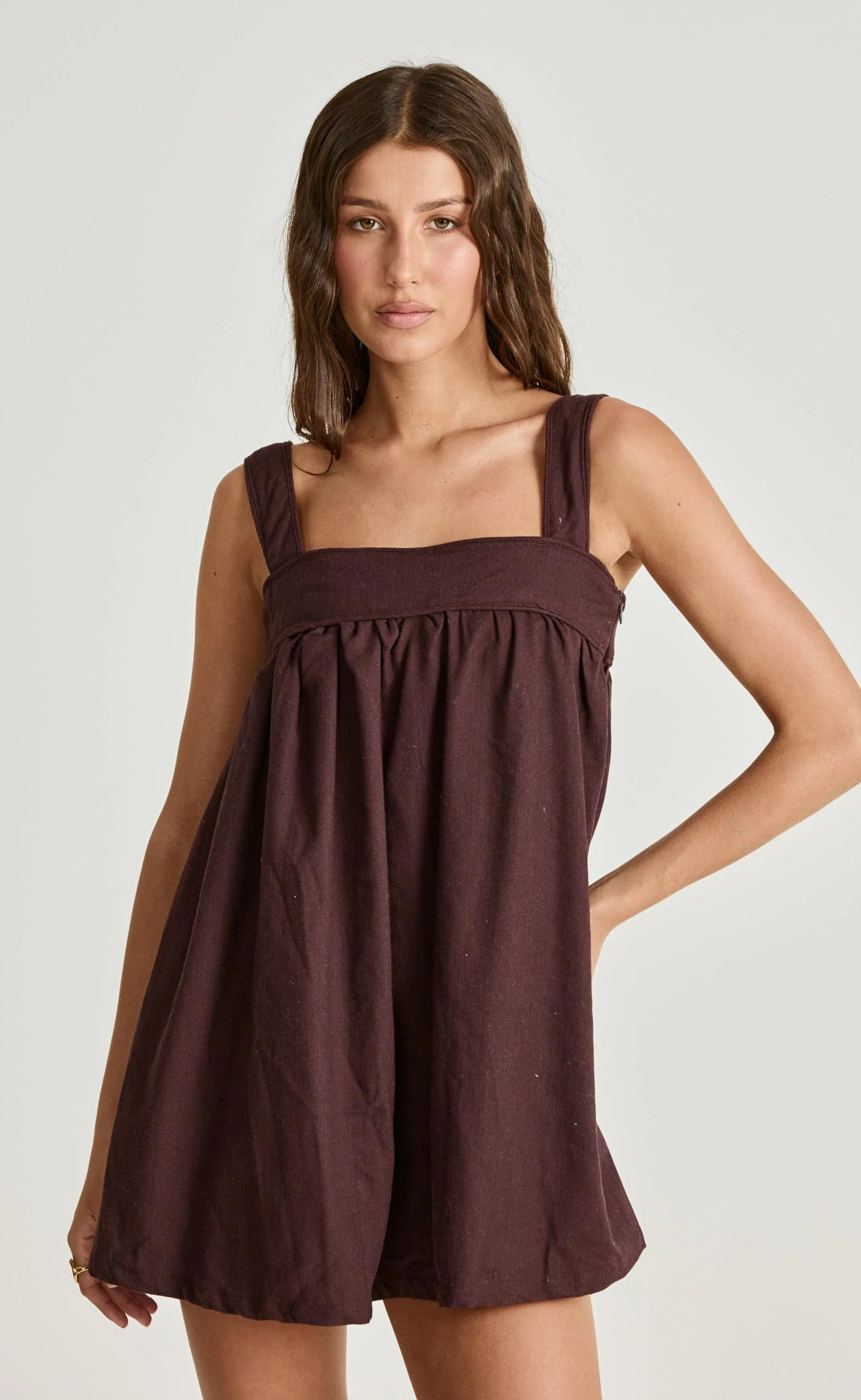 Sutton Mini Dress (Dark Mahogany) - Image 6