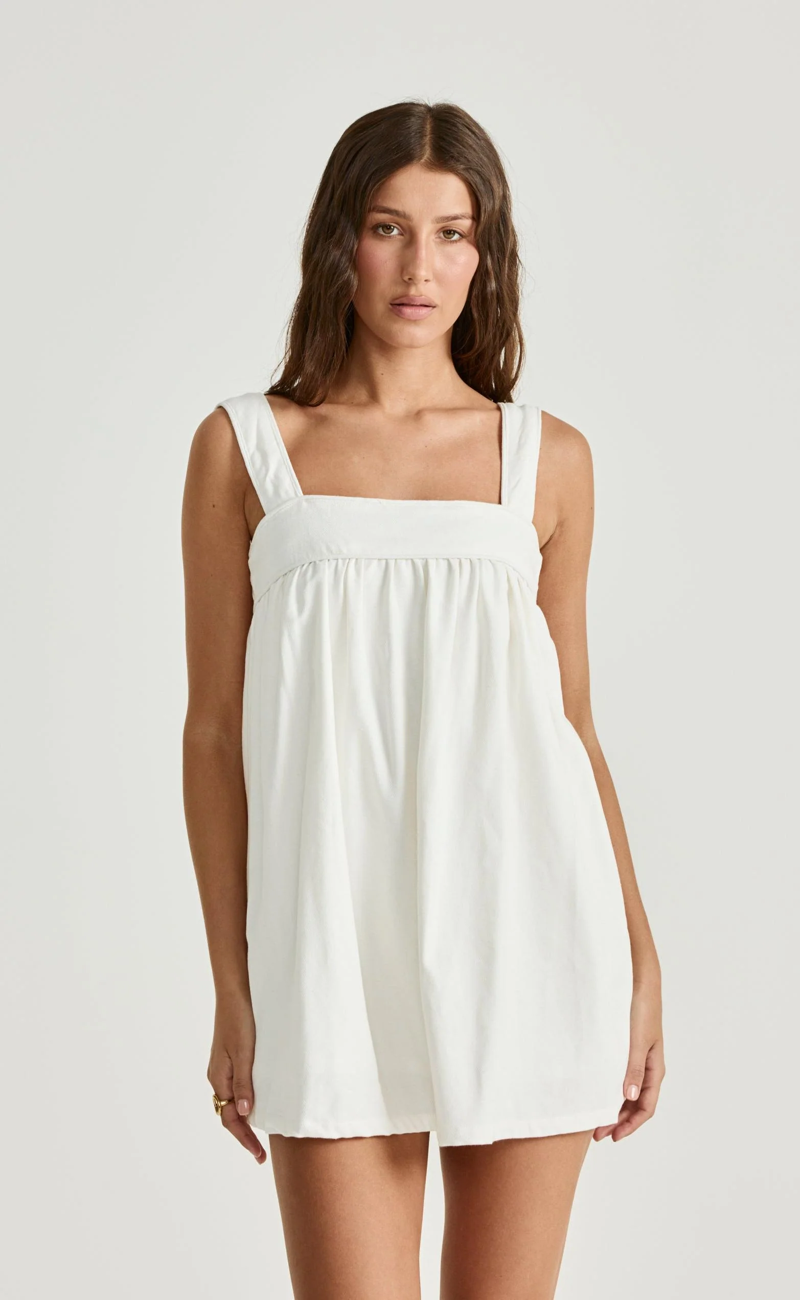 Sutton Mini Dress (White) - Image 2