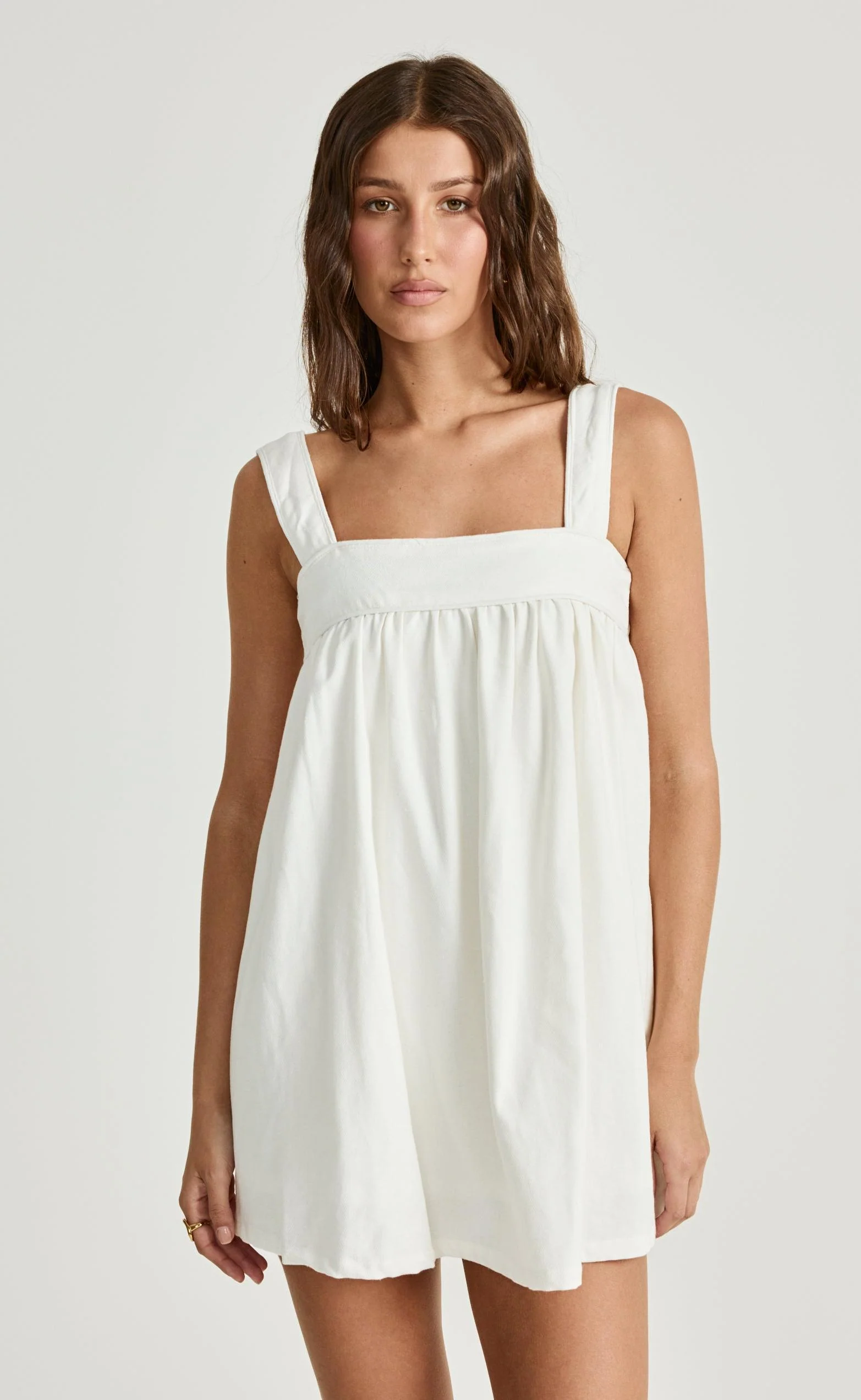 Sutton Mini Dress (White) - Image 3