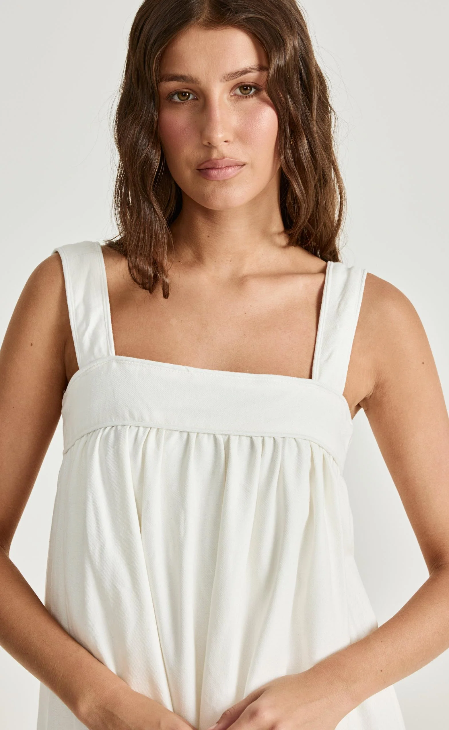 Sutton Mini Dress (White) - Image 6