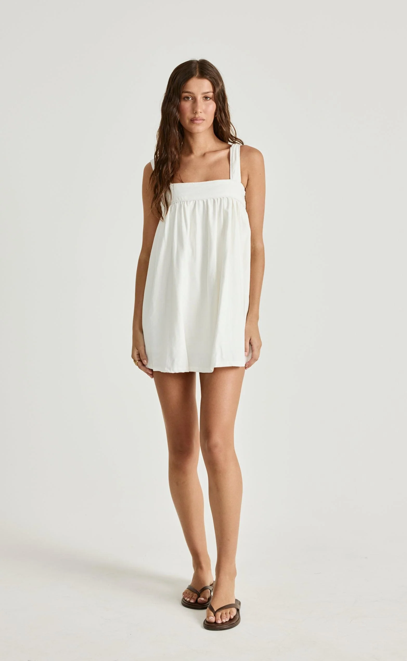 Sutton Mini Dress (White) - Image 7