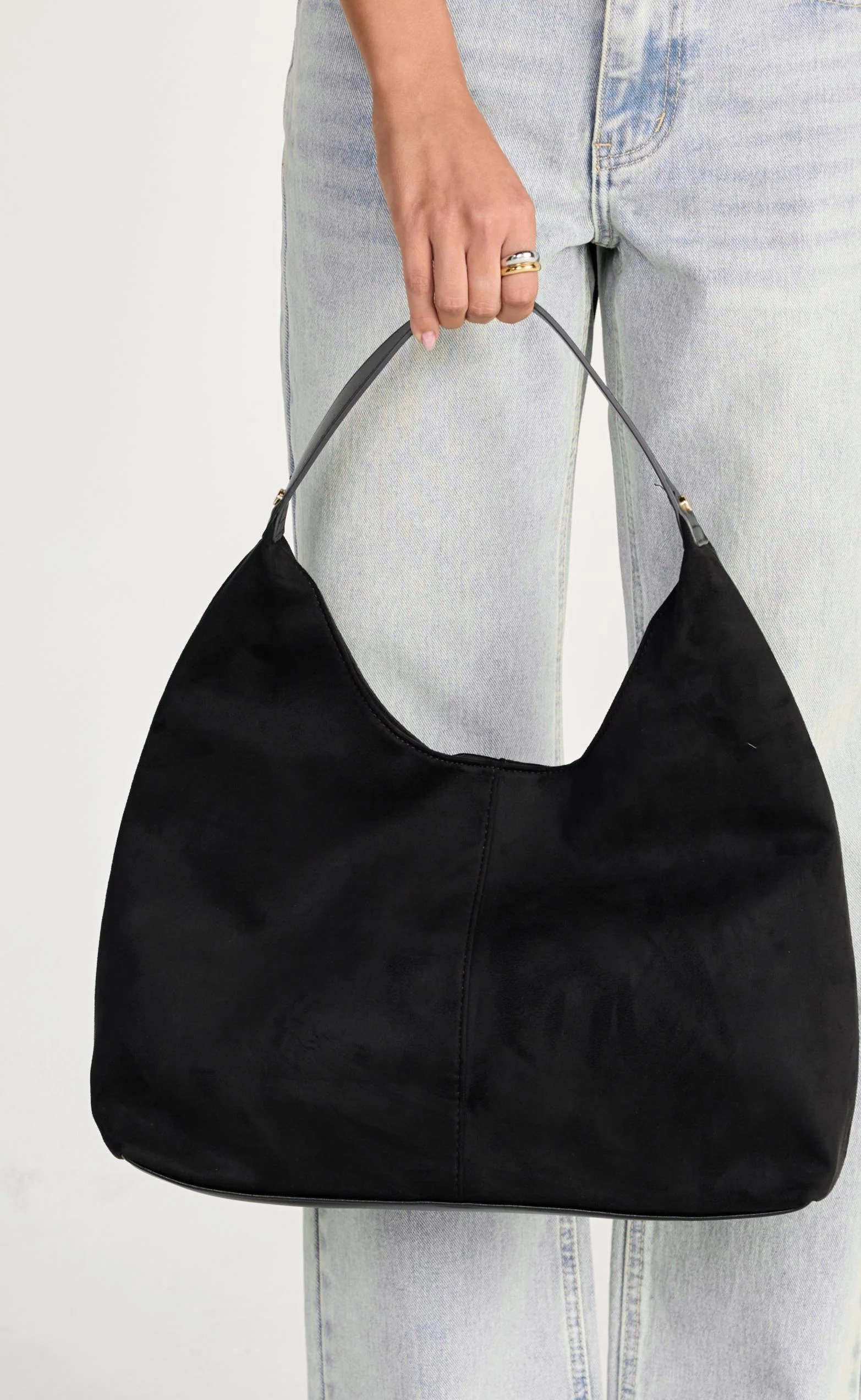 Tammy Shoulder Bag (Black Suede) - By Billini - Image 3