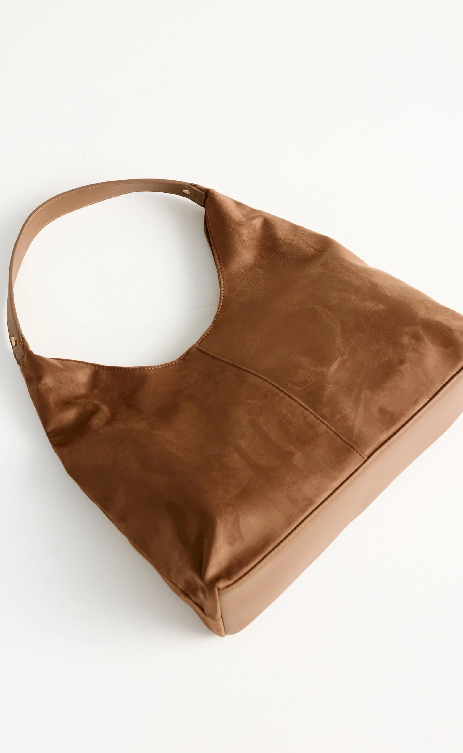 Tammy Shoulder Bag (Dark Tan Suede) - By Billini - Image 4