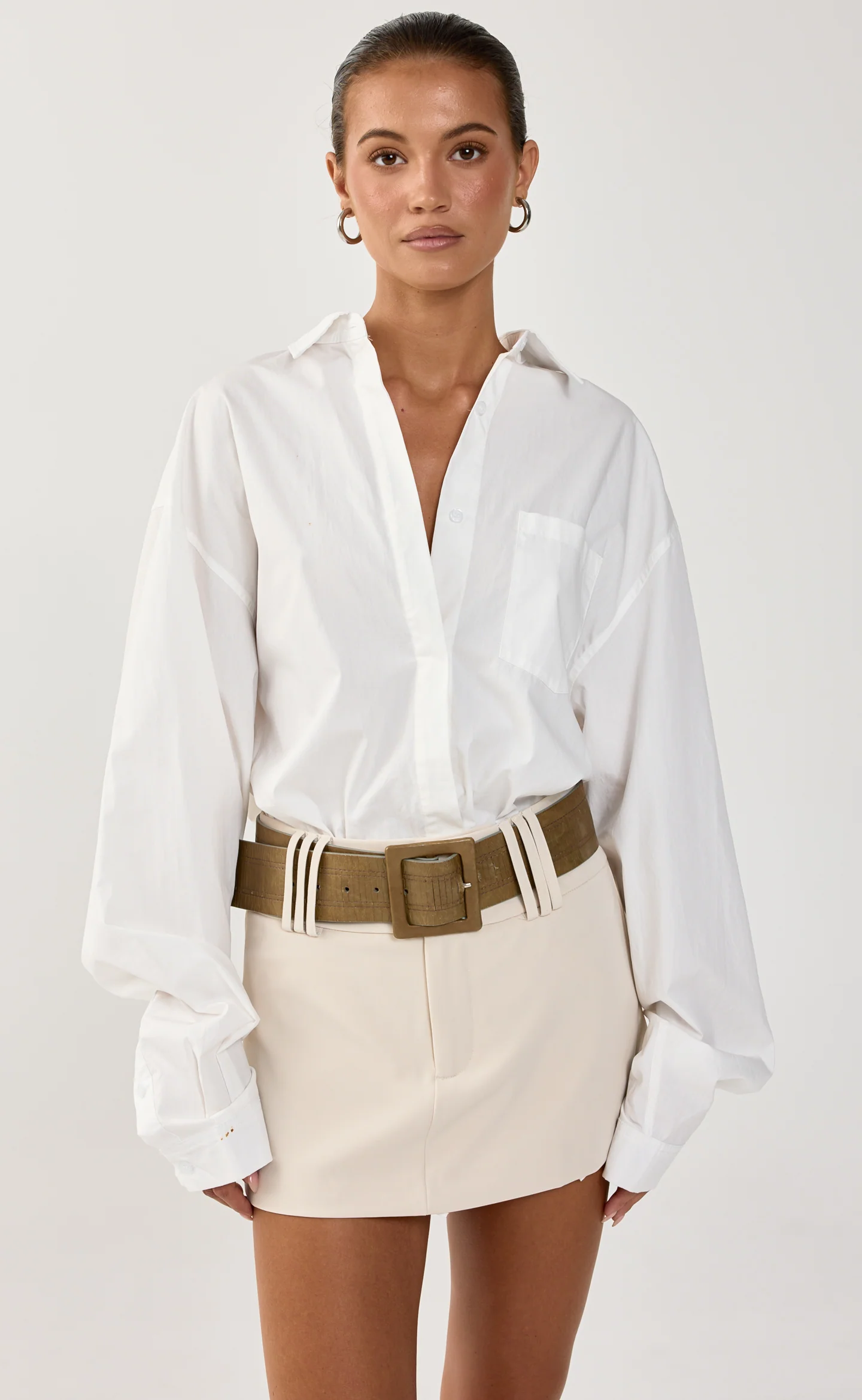Tide Mini Skirt (Oat) - Image 4