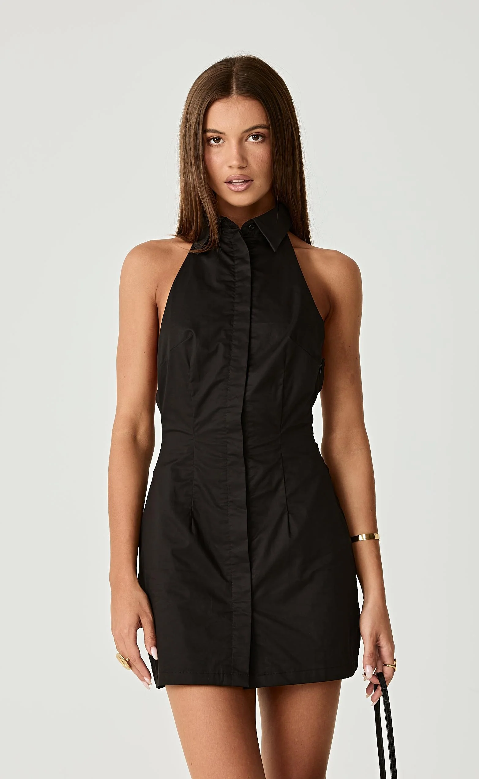 Tides Mini Dress (Black) - Image 3