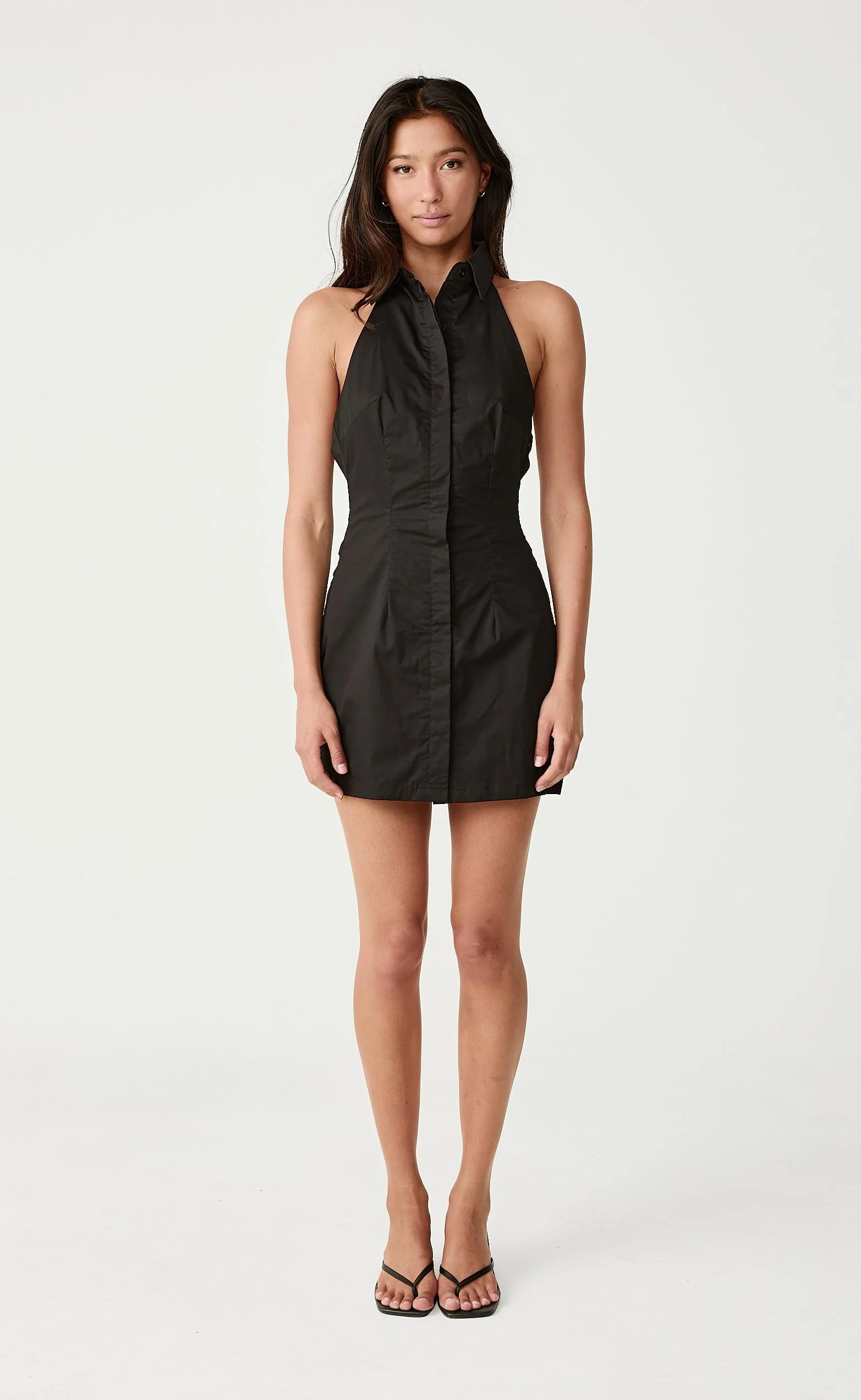 Tides Mini Dress (Black) - Image 5
