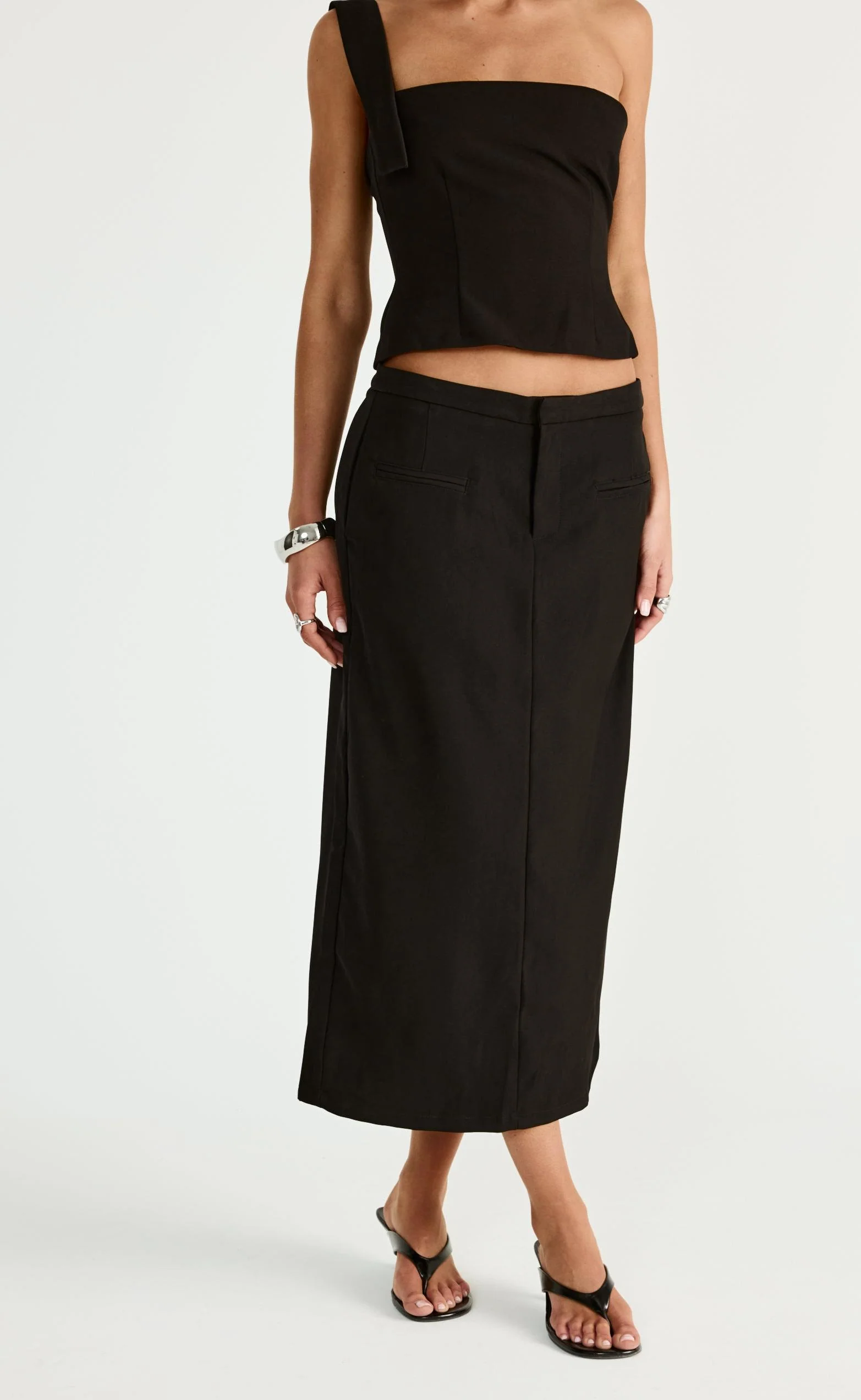 Tillie Midi Skirt (Black) - Image 3
