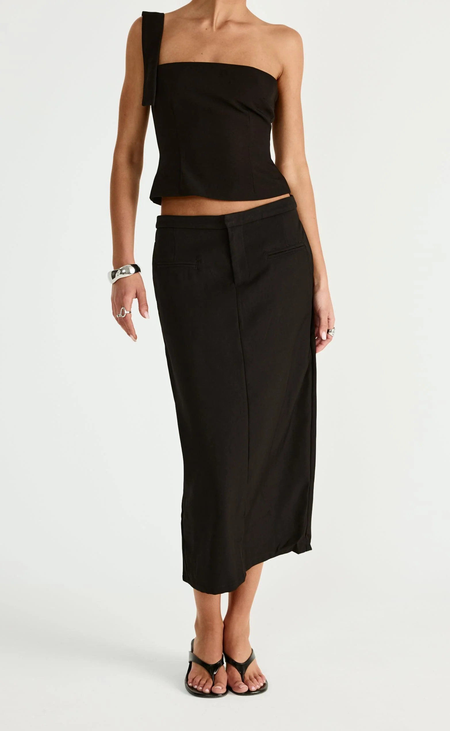 Tillie Midi Skirt (Black) - Image 8