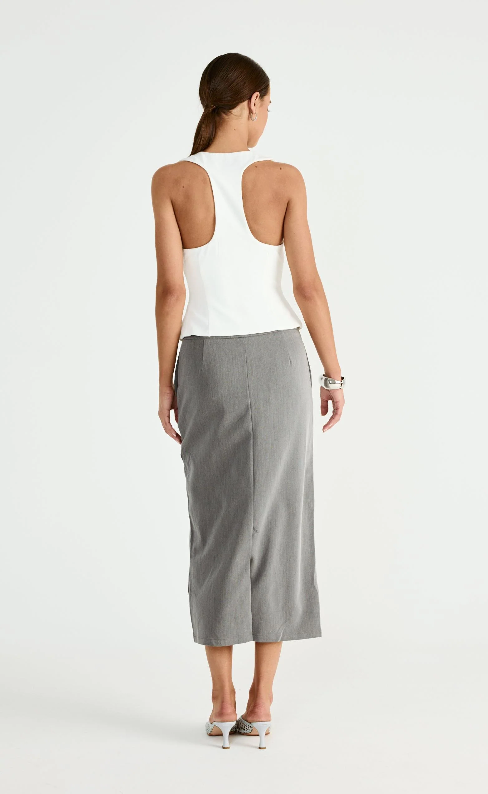 Tillie Midi Skirt (Grey) - Image 5