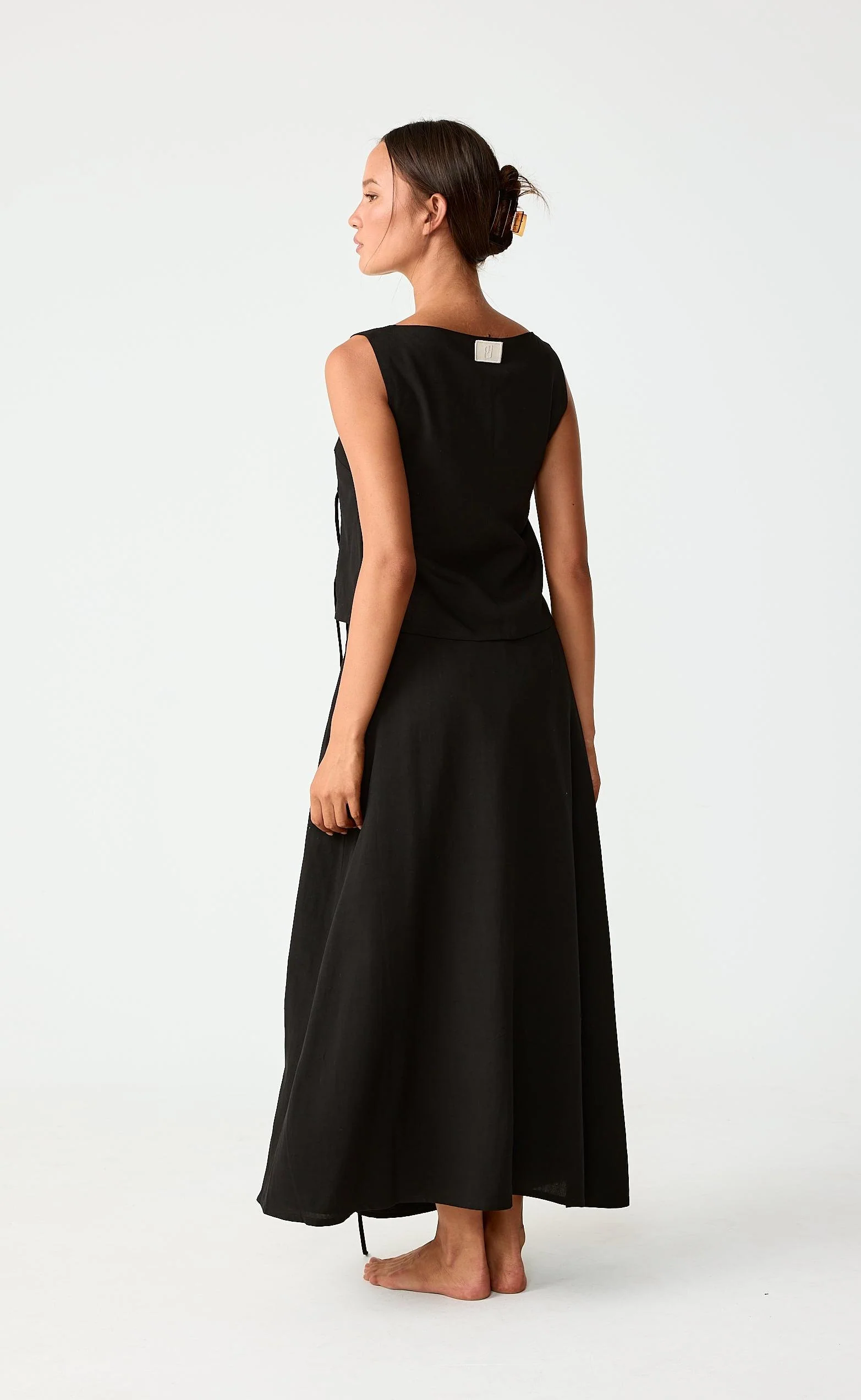 Troy Maxi Skirt (Black) - Image 2