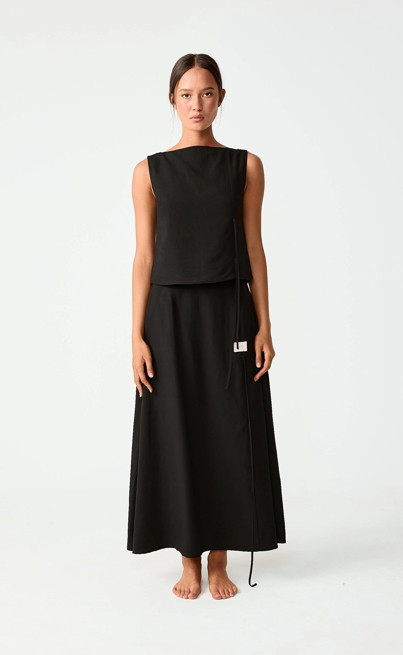 Troy Maxi Skirt (Black) - Image 5
