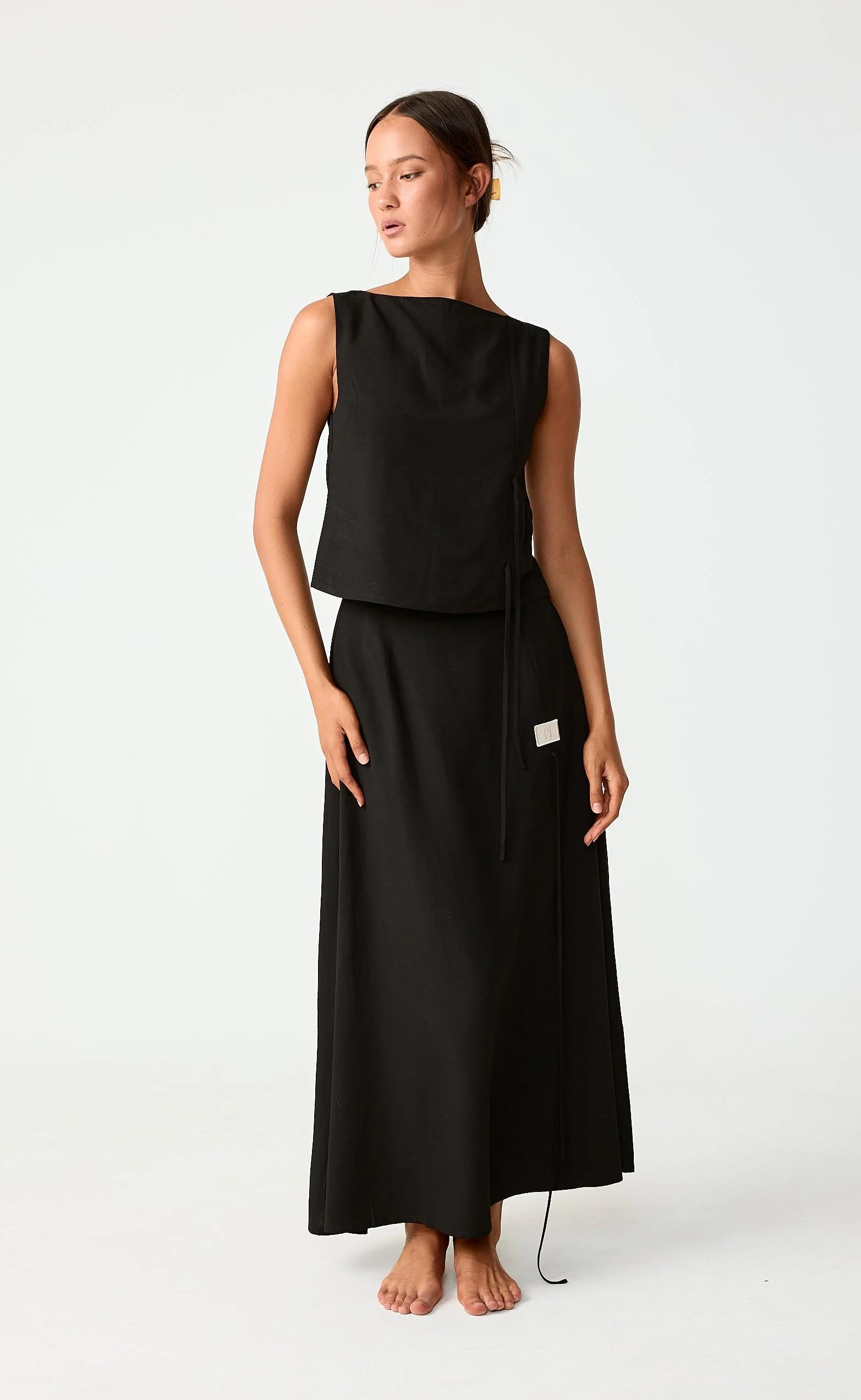 Troy Maxi Skirt (Black) - Image 6