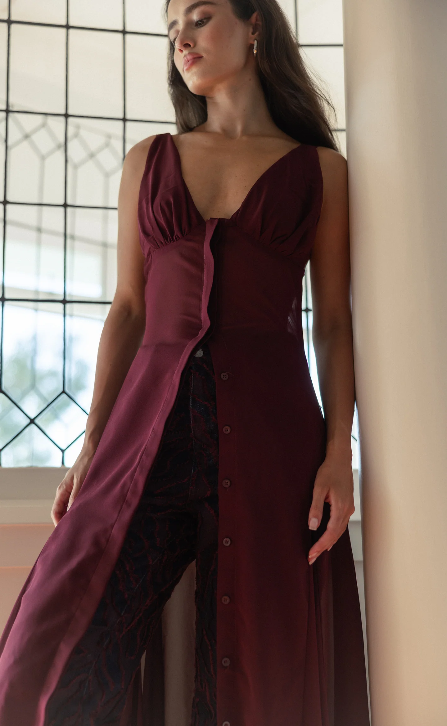 Two Step Maxi Dress (Plum) - Image 4