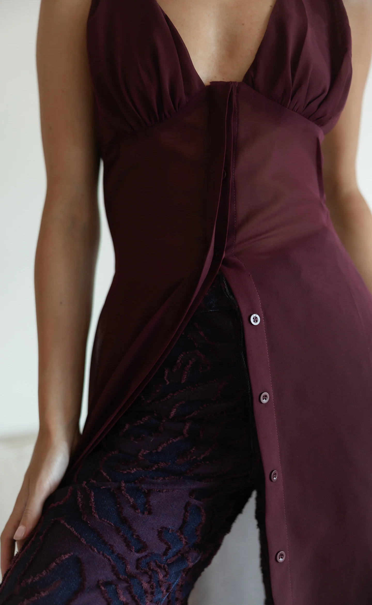 Two Step Maxi Dress (Plum) - Image 7