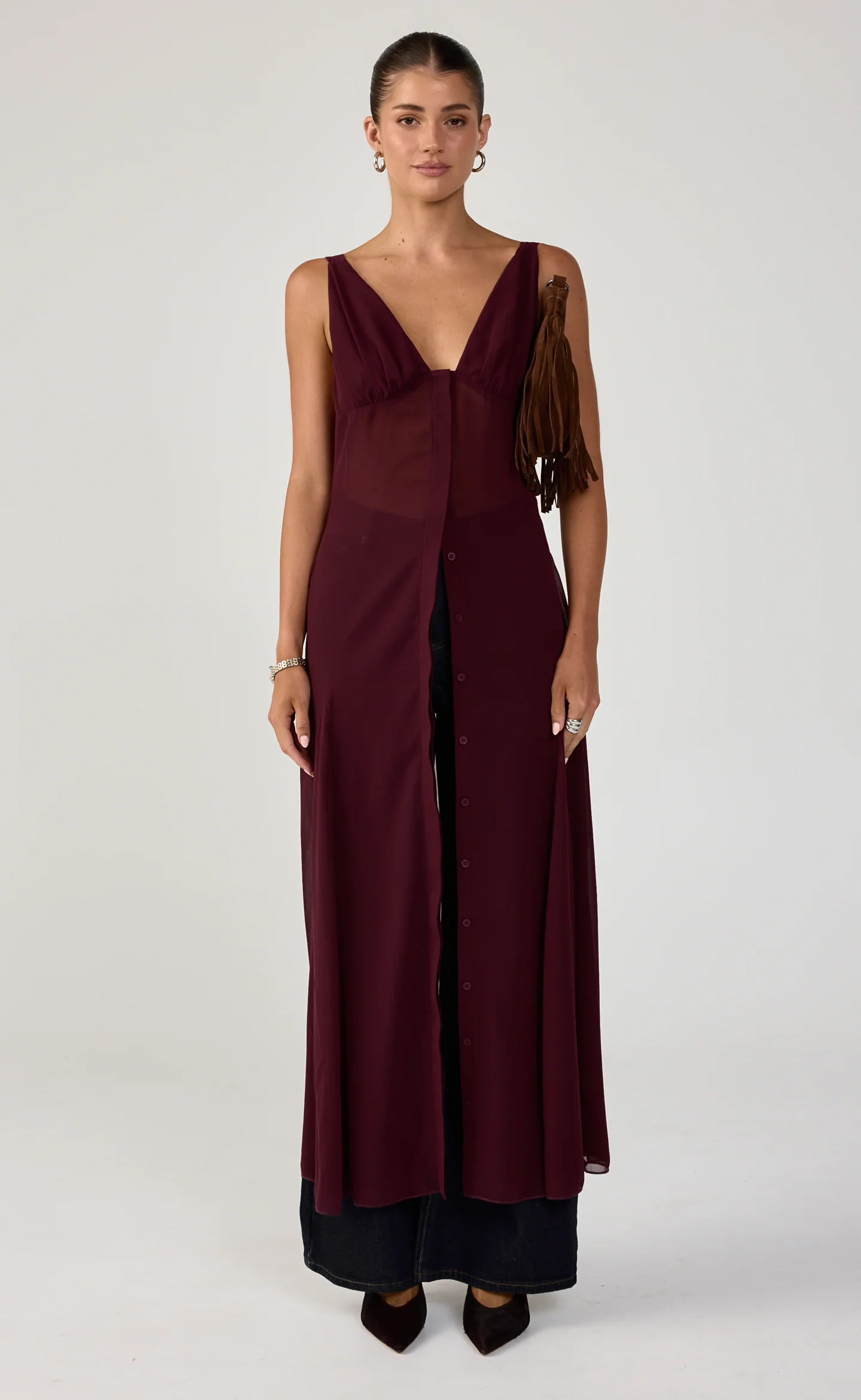 Two Step Maxi Dress (Plum) - Image 8