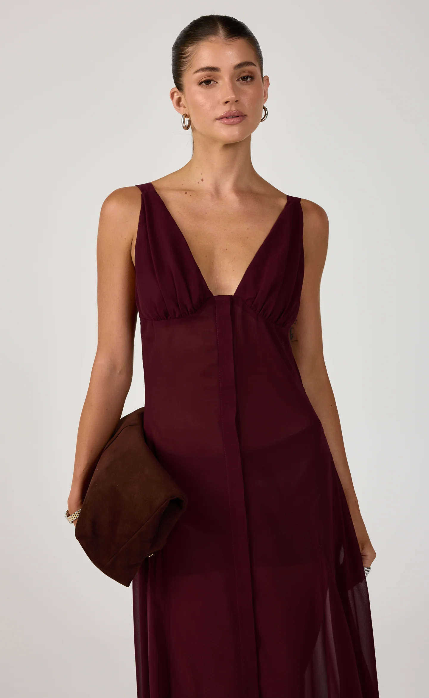 Two Step Maxi Dress (Plum) - Image 9
