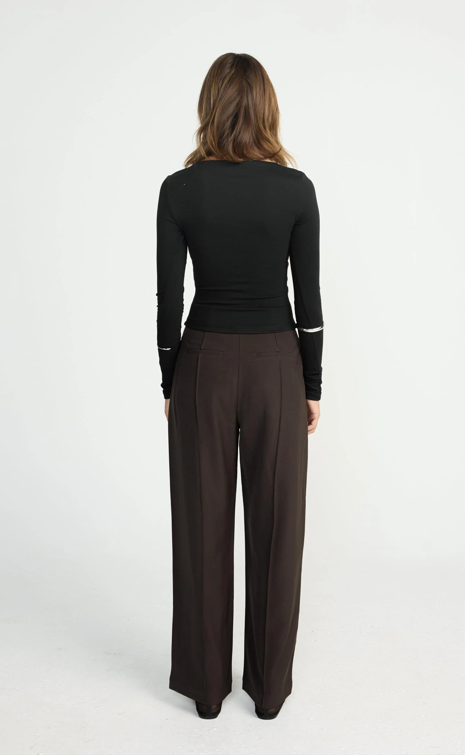 Twyla Long Sleeve Top (Black) - Image 4