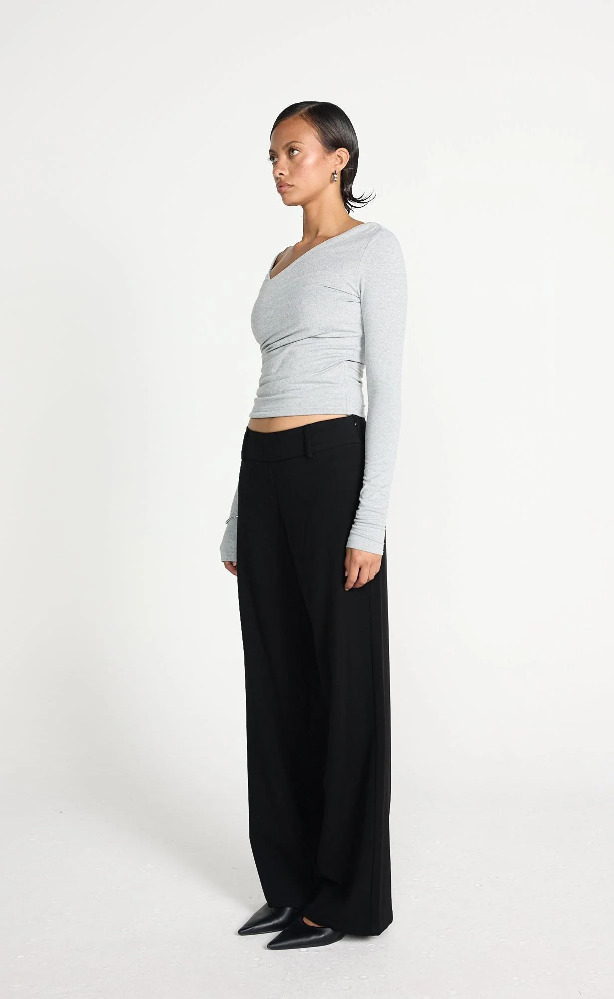 Twyla Long Sleeve Top (Grey Marle) - Image 5