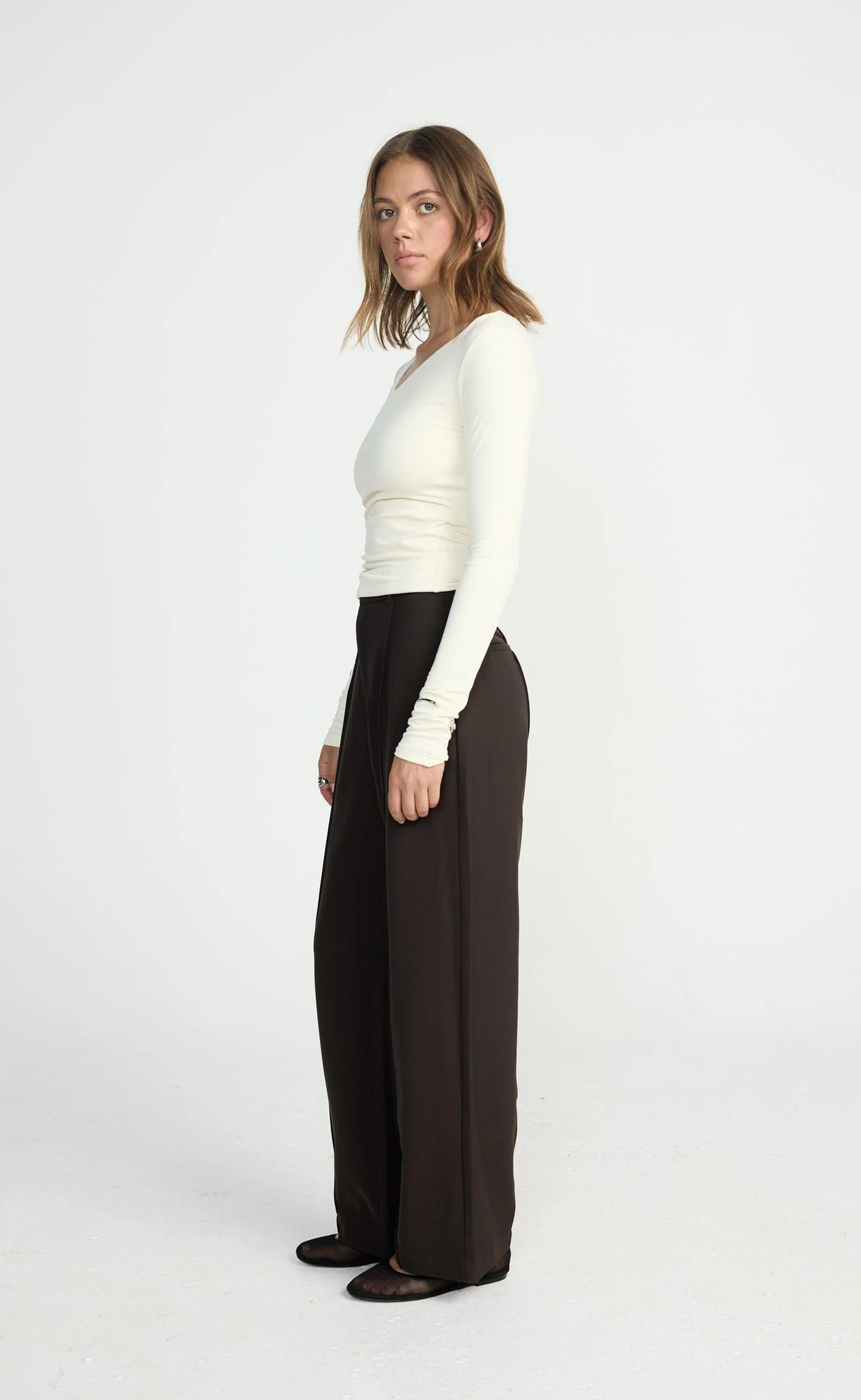 Twyla Long Sleeve Top (Oat) - Image 3