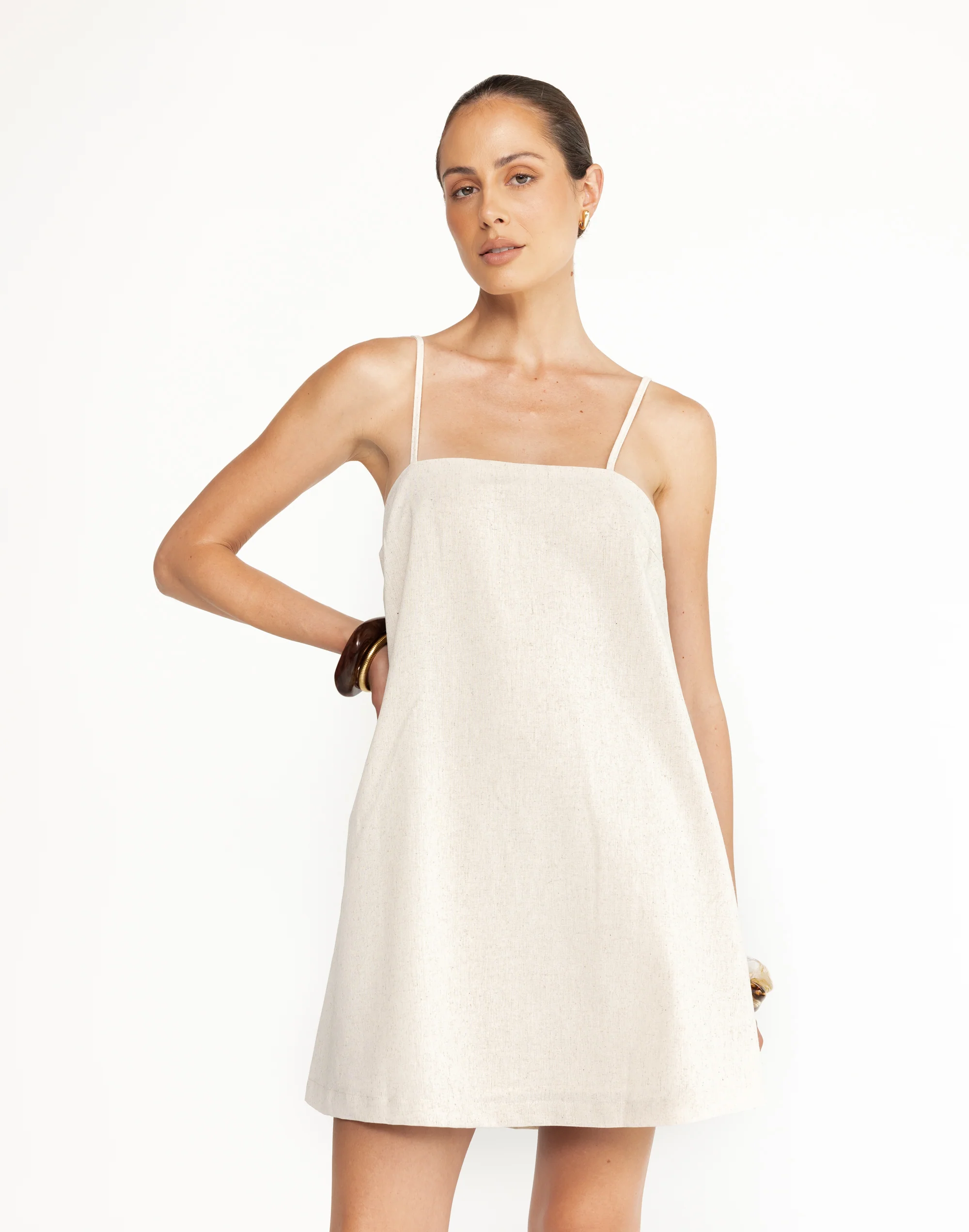 Valerie Mini Dress (Oat) - Image 2