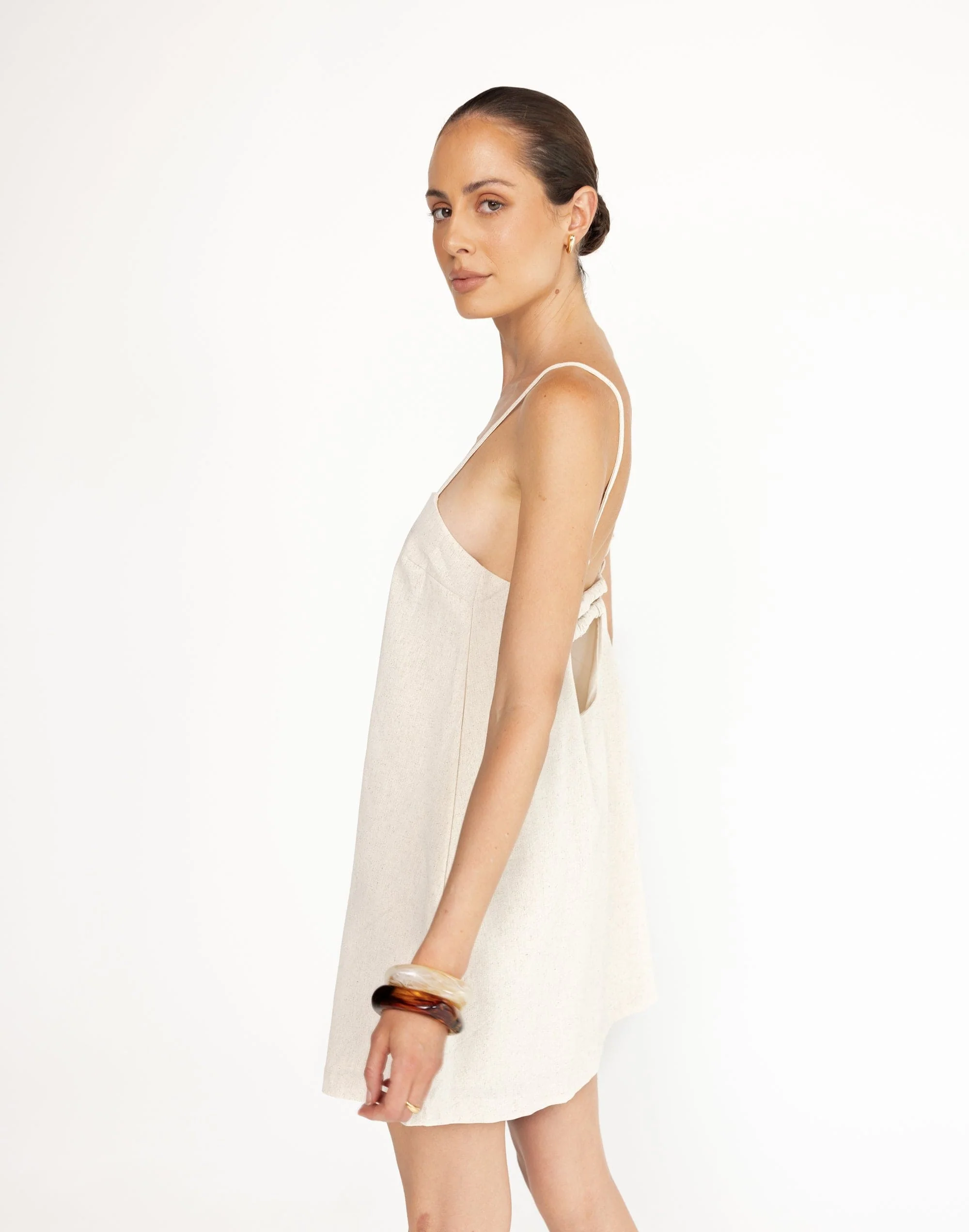 Valerie Mini Dress (Oat) - Image 3