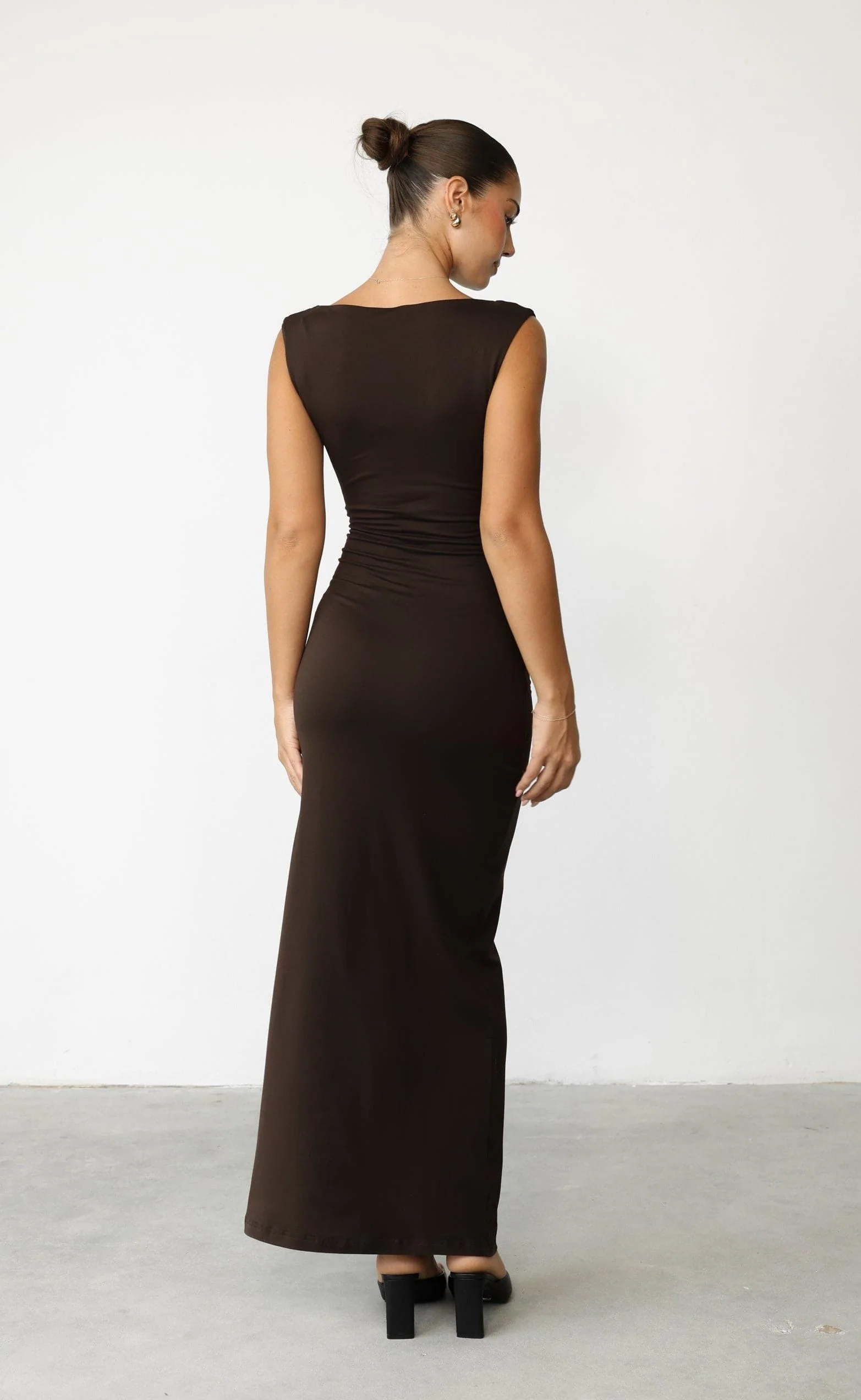 Viola Maxi Dress (Chocolate) - Image 5
