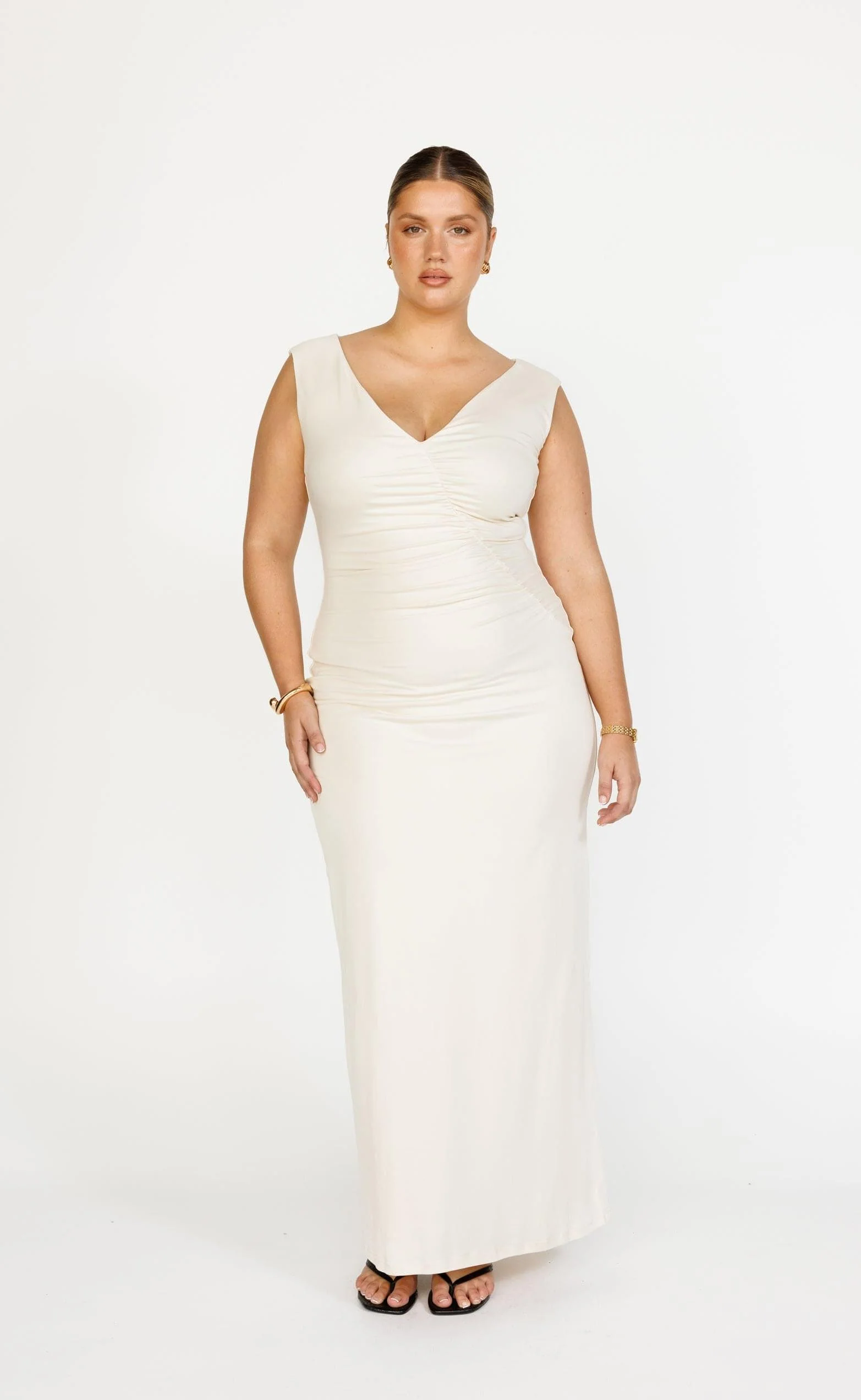 Viola Maxi Dress (Oat) - Image 2