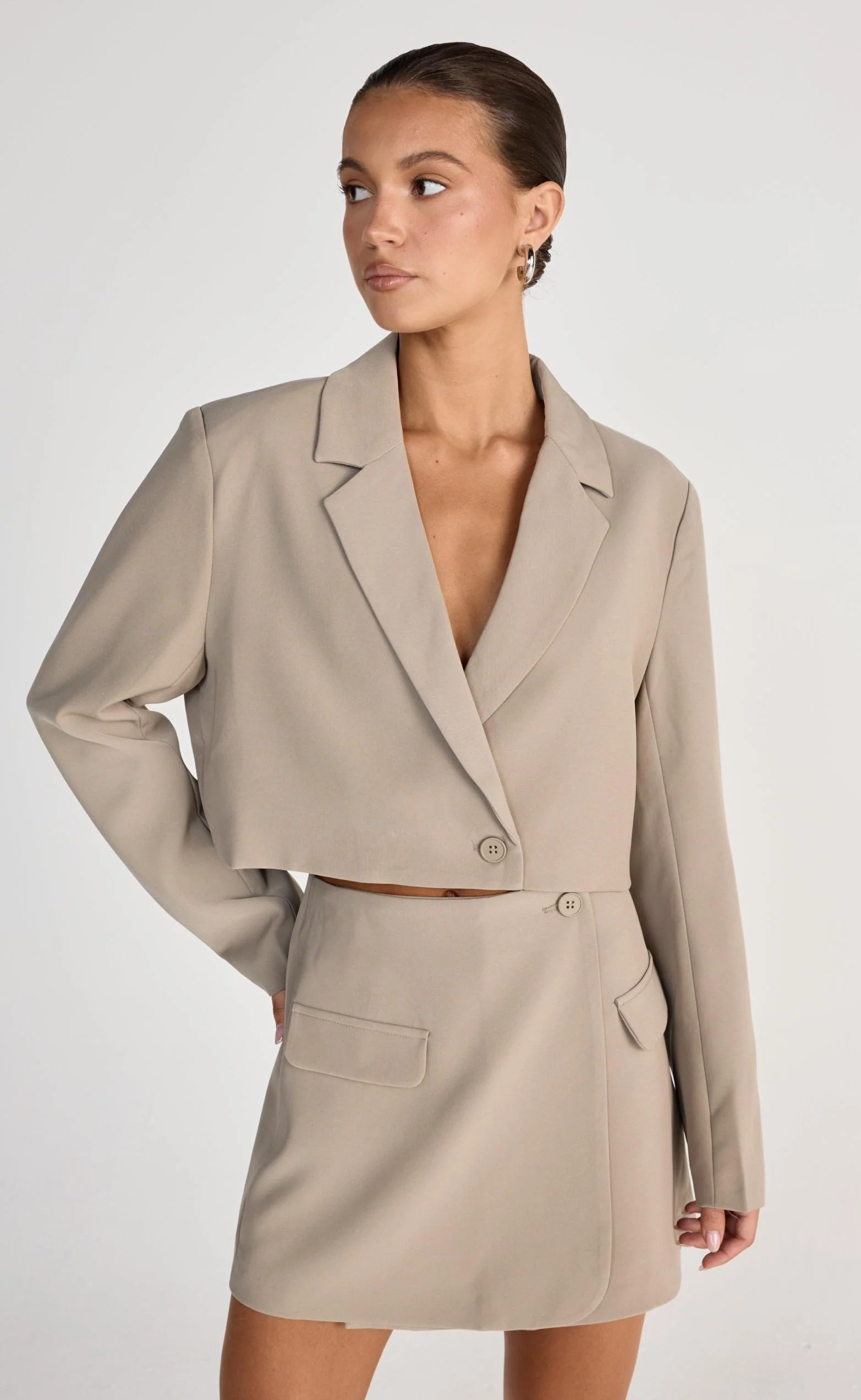 Waverly Cropped Blazer (Dusty Sage) - Image 3