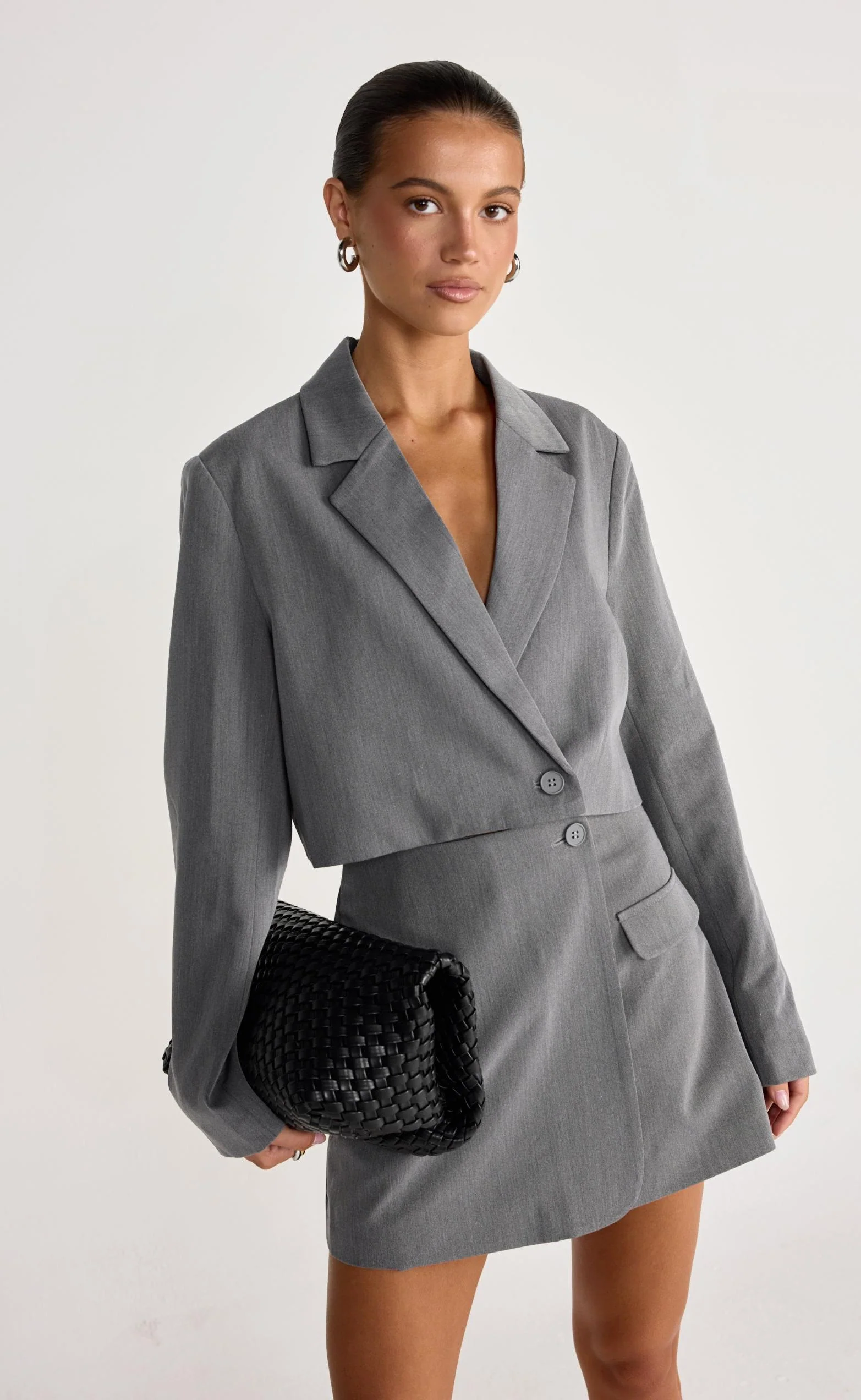 Waverly Mini Skirt (Grey) - Image 4