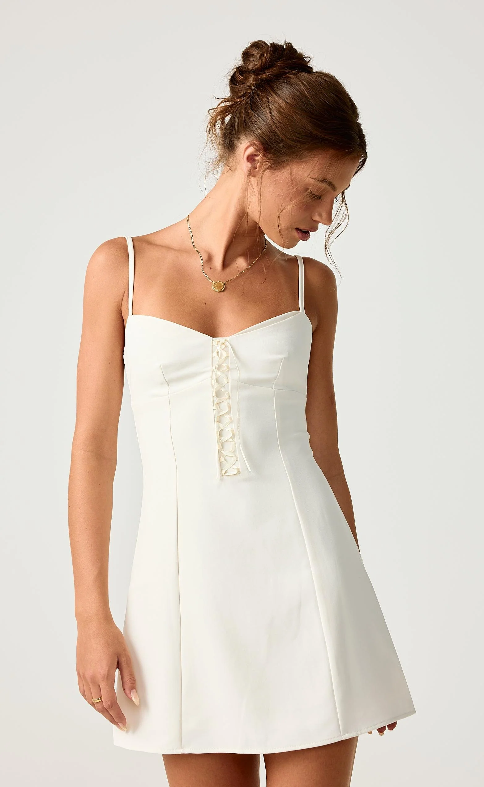 Whirlwind Love Mini Dress (Oat) - Image 4