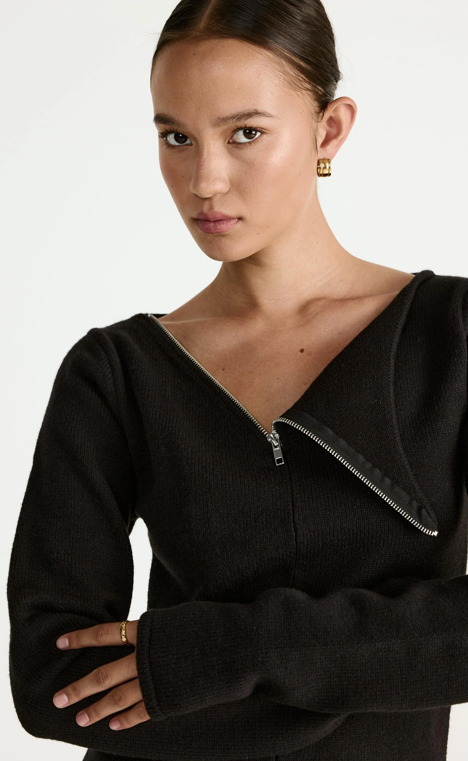 Wynter Long Sleeve Top (Black) - Image 3
