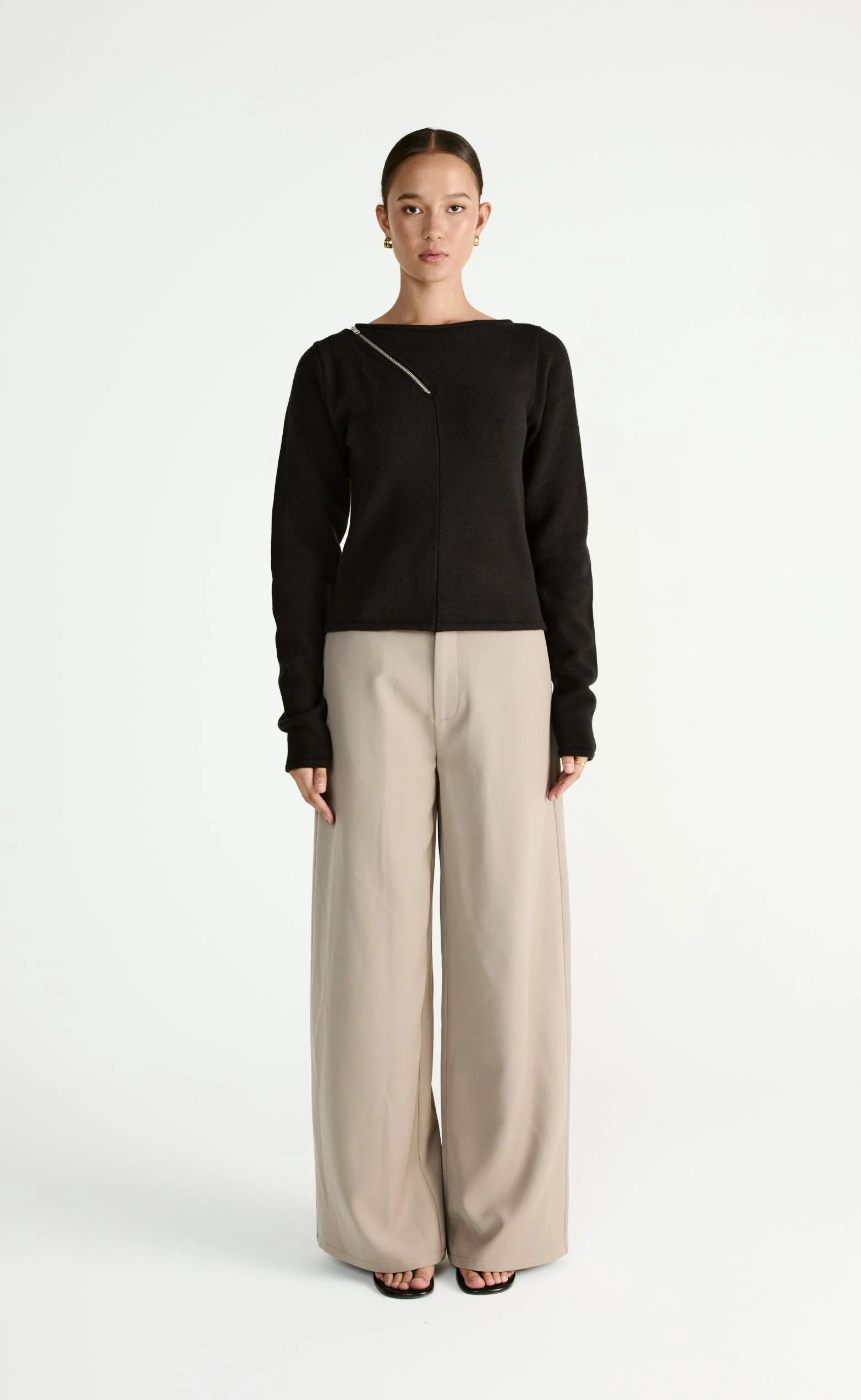 Wynter Long Sleeve Top (Black) - Image 5