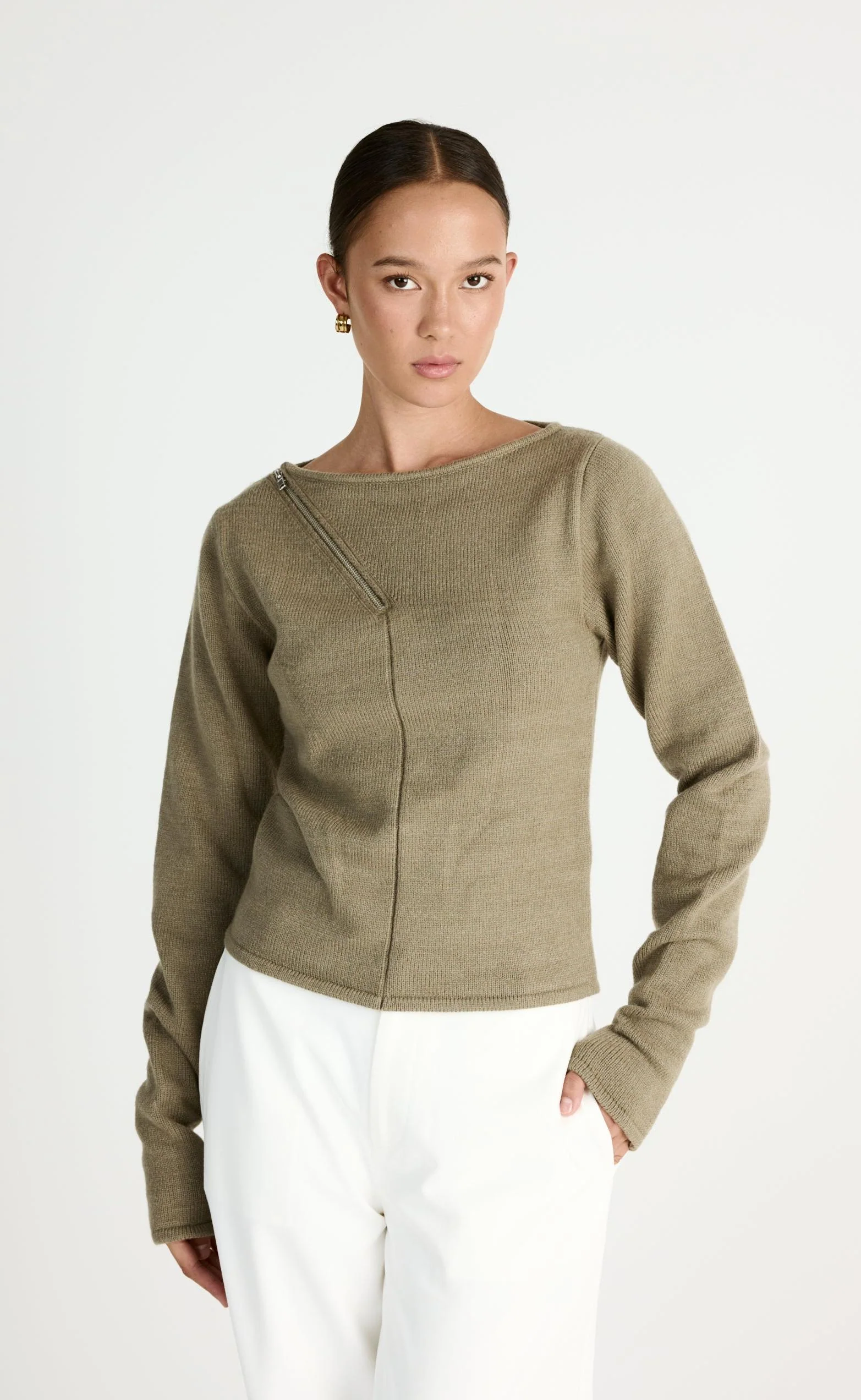 Wynter Long Sleeve Top (Dusty Olive) - Image 3