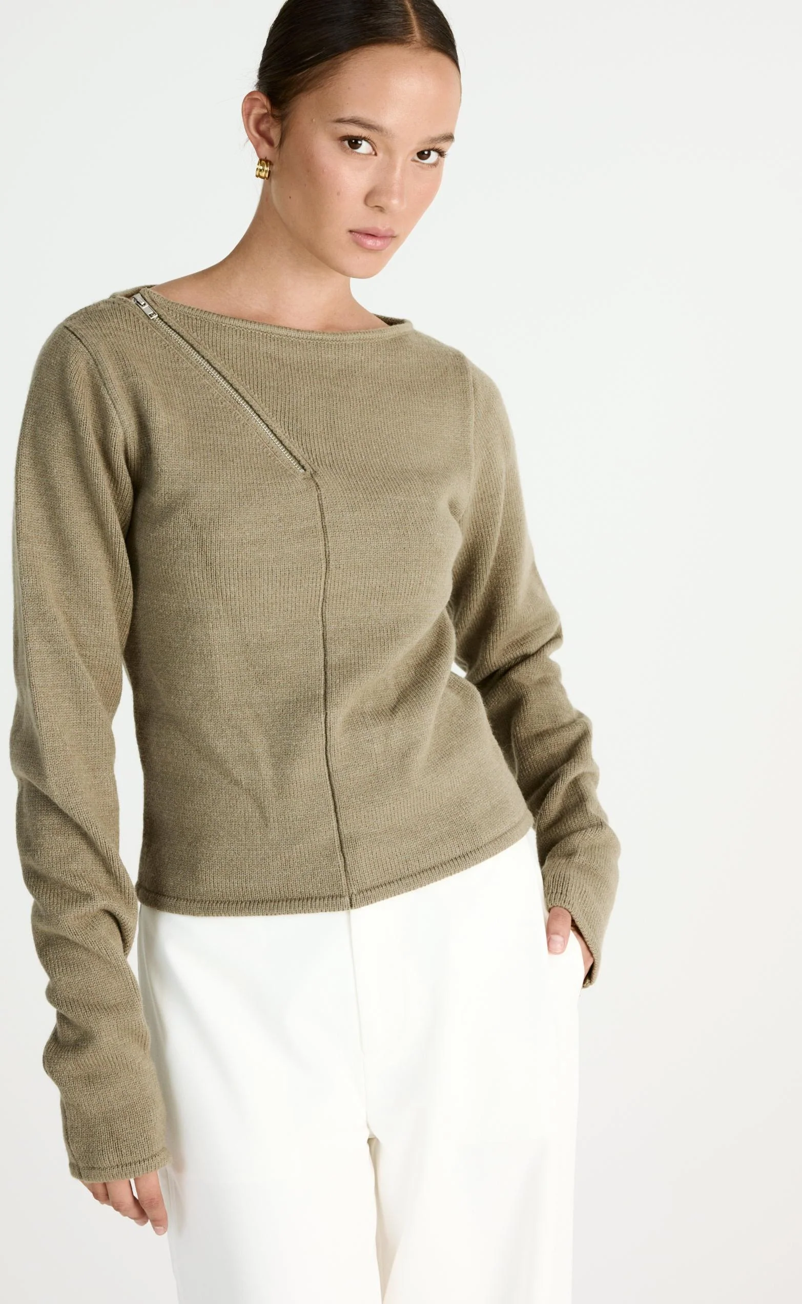 Wynter Long Sleeve Top (Dusty Olive) - Image 7
