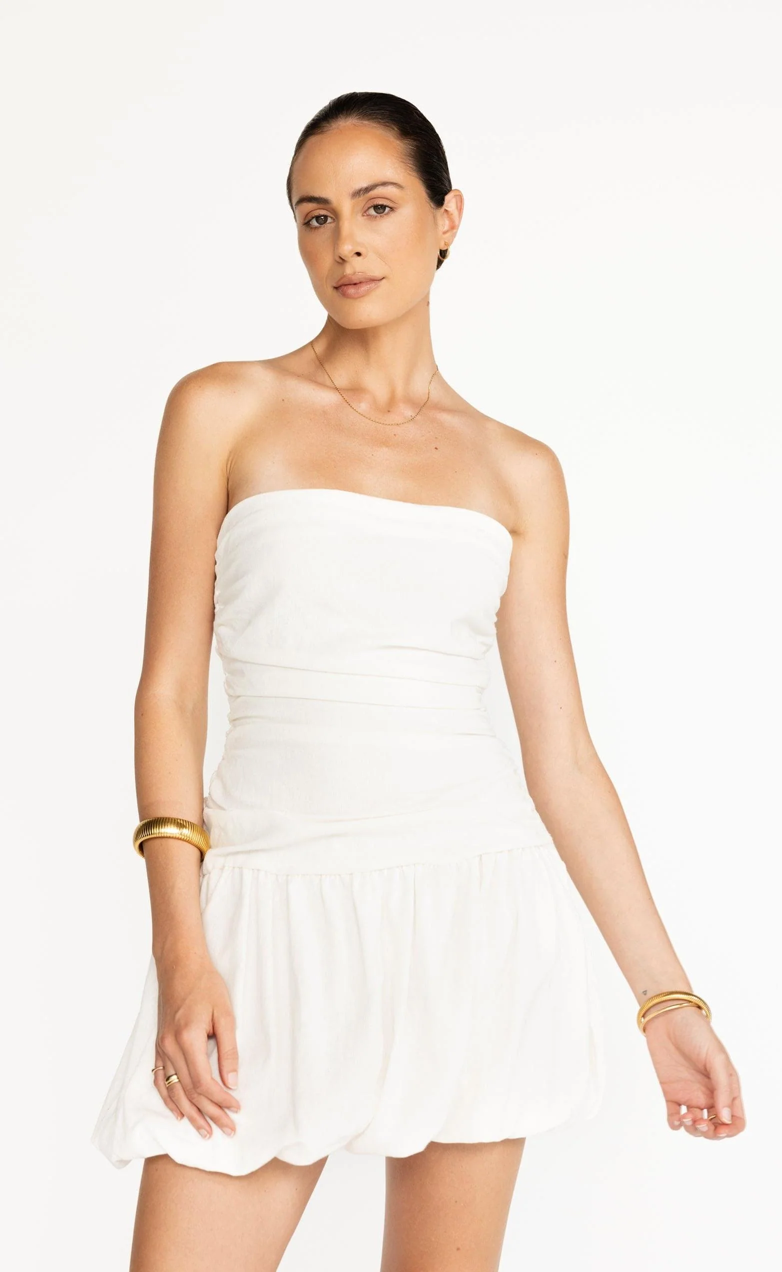 Yagya Mini Dress (White) - Image 3