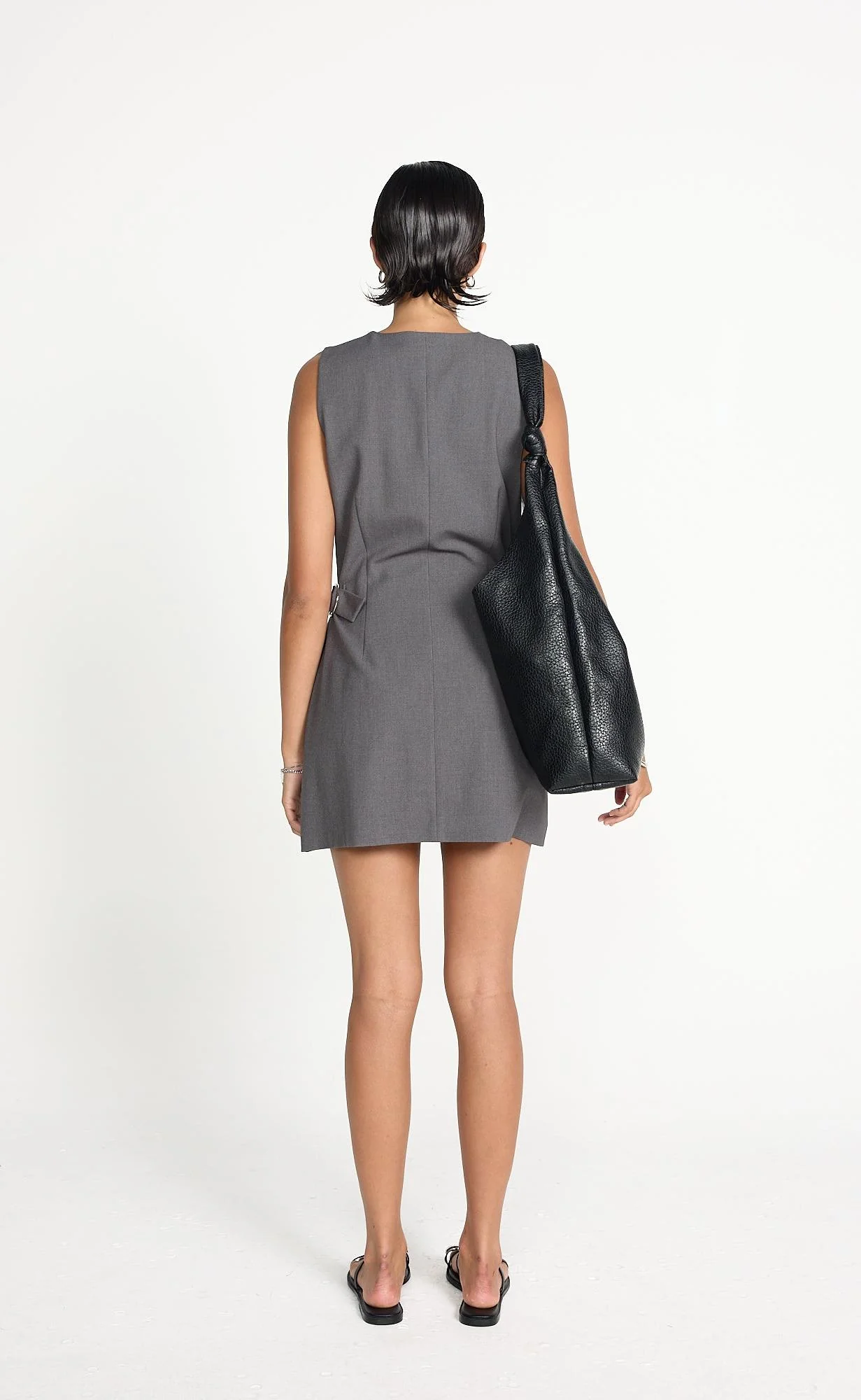 Yori Mini Dress (Textured Slate) - Image 4