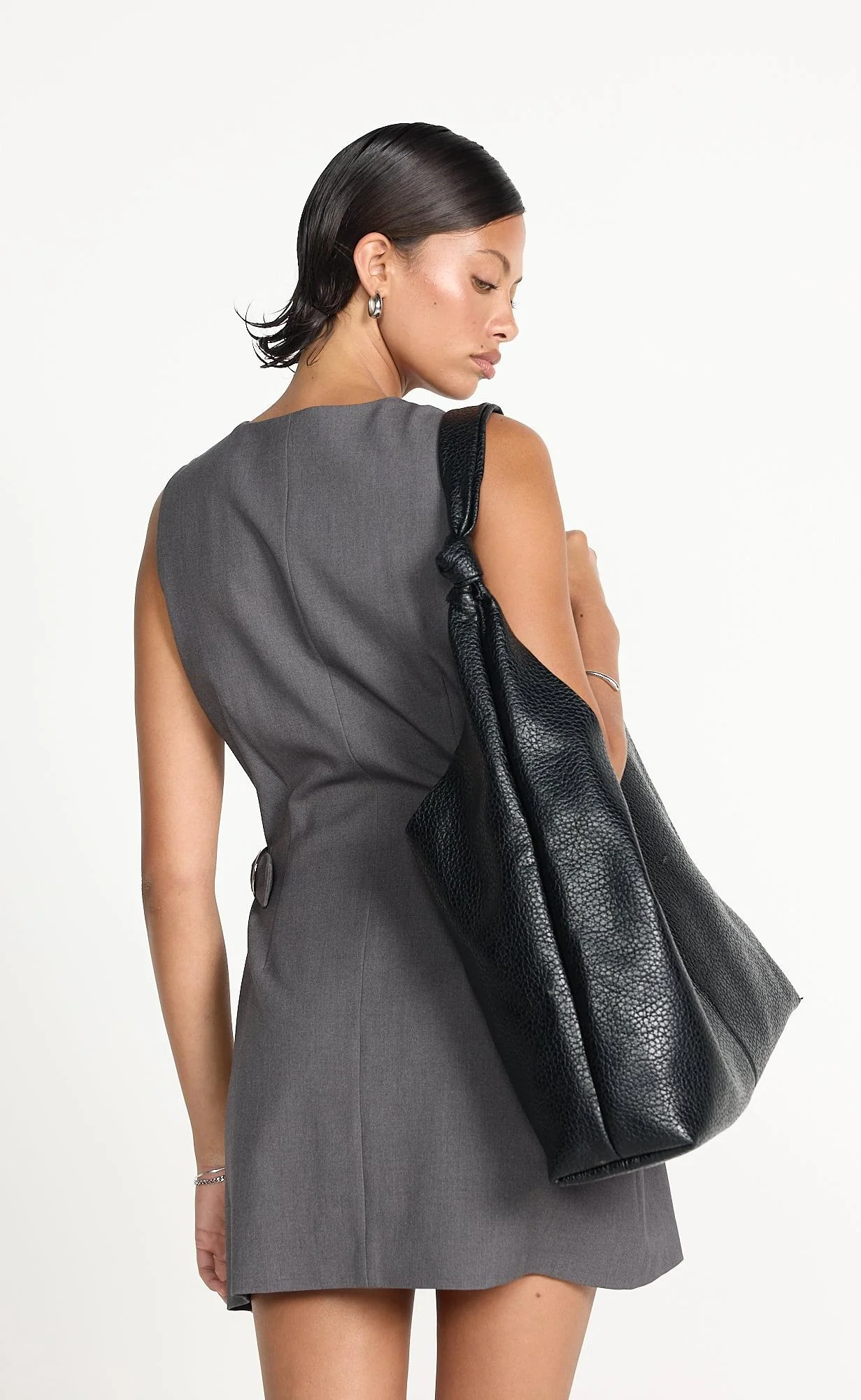 Yori Mini Dress (Textured Slate) - Image 8